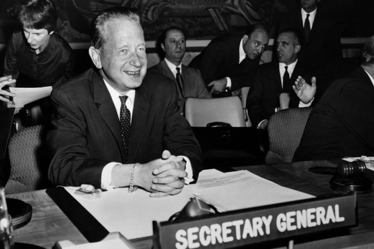 Eski BM Genel Sekreteri Dag Hammarskjöld. (AFP arşiv)