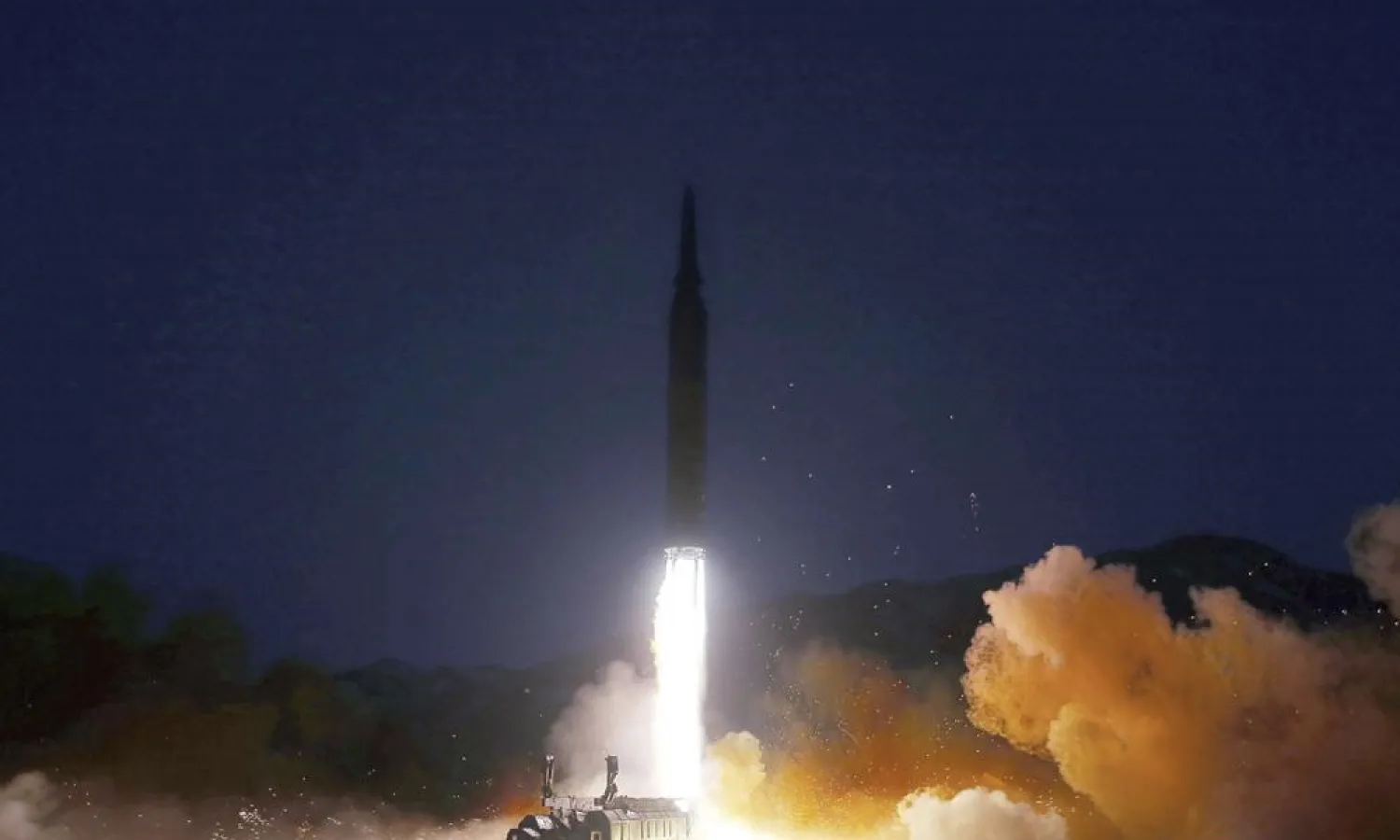 File: This photo provided by the North Korean government shows what it says a test launch of a hypersonic missile on Jan. 11, 2022 in North Korea. (Korean Central News Agency/Korea News Service via AP, File)