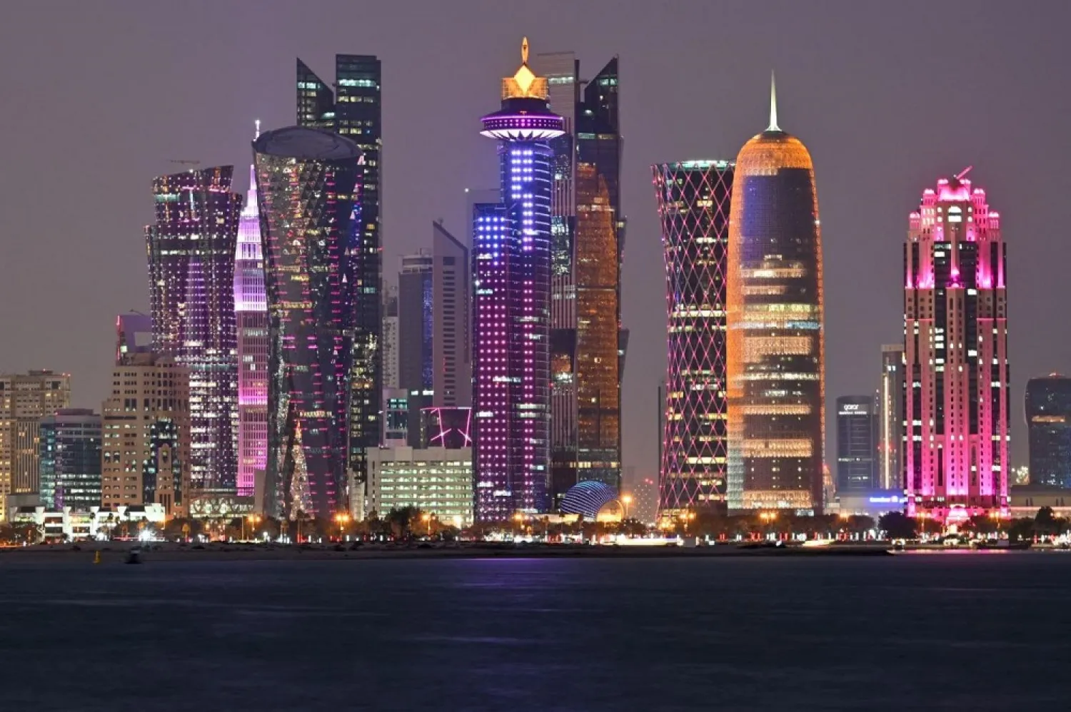 A night view of Doha, Qatar. (AFP)