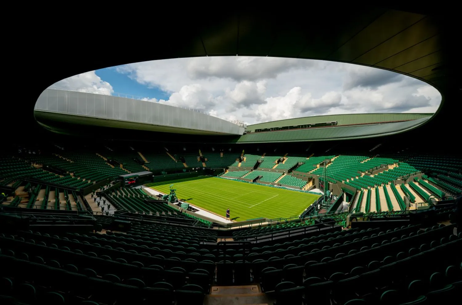 Tennis - Wimbledon - All England Lawn Tennis and Croquet Club, London, Britain - June 25, 2021 A general view of No.1 (Reuters)