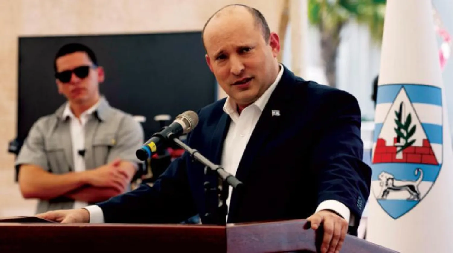 Bennett, 5 Nisan'da Batı Şeria'daki bir askeri üste konuştu (AP)