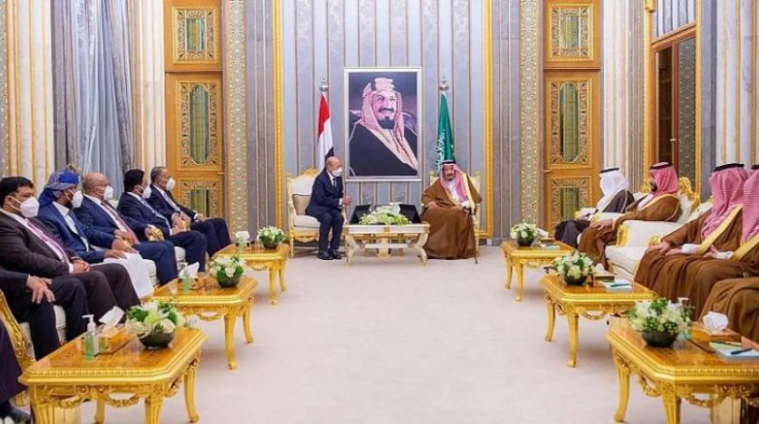 The chairman of the Yemeni Presidential Council met King Salman and Crown Prince Mohammed bin Salman. SPA