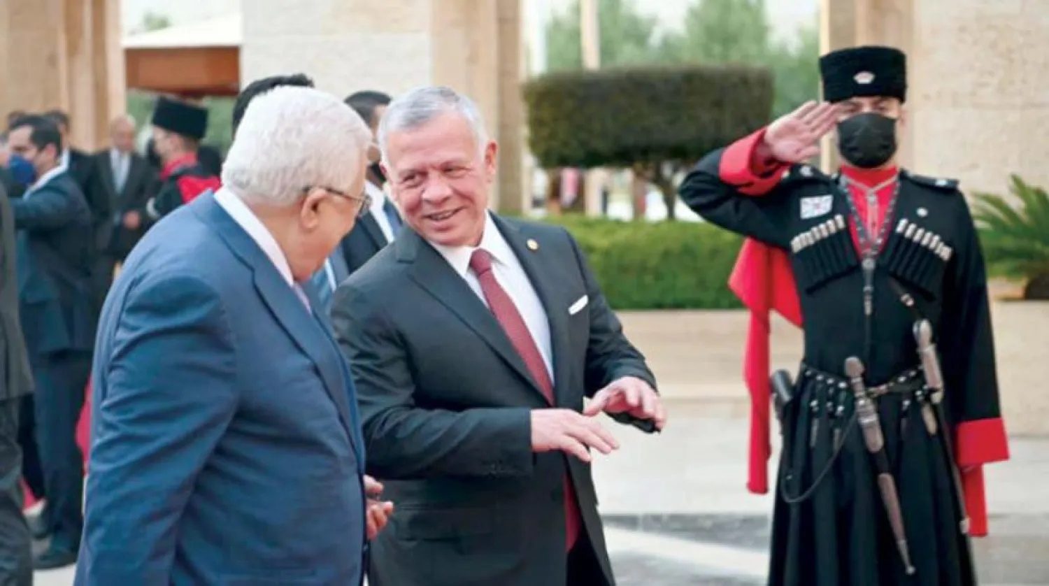 Palestinian President Mahmoud Abbas and Jordan's King Abdullah II in Amman (Wafa)