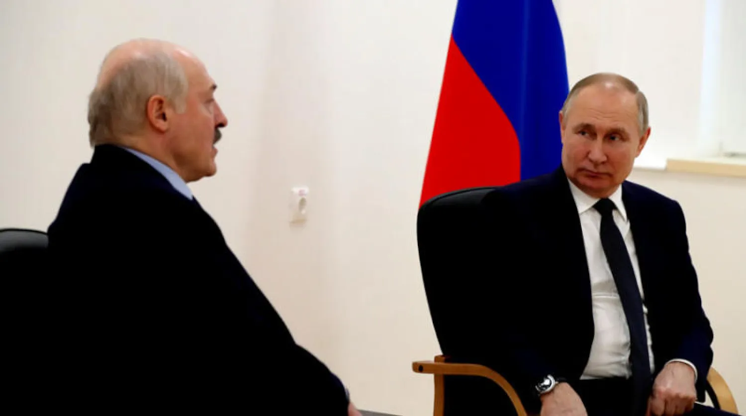 بوتين مع حليفه ونظيره البيلاروسي ألكسندر لوكاشينكو تحادثا الثلاثاء قبل بدء المناورات العسكرية(ا.ب.أ)