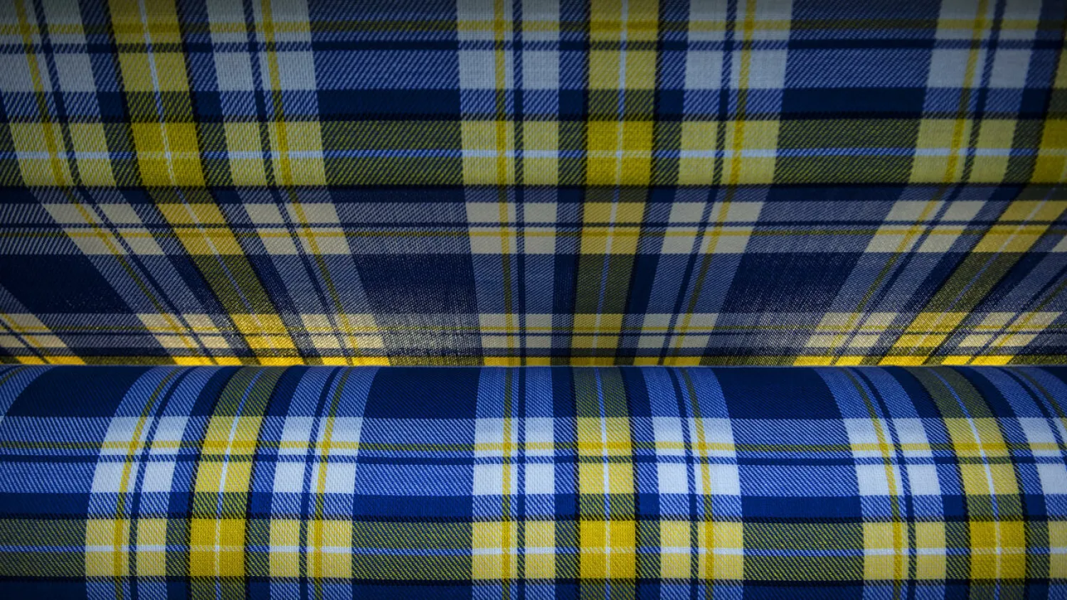 The Great Scot textile company decided to make a Ukrainian tartan and donate some of the proceeds to victims of Russia's invasion Andy Buchanan Digital/AFP
