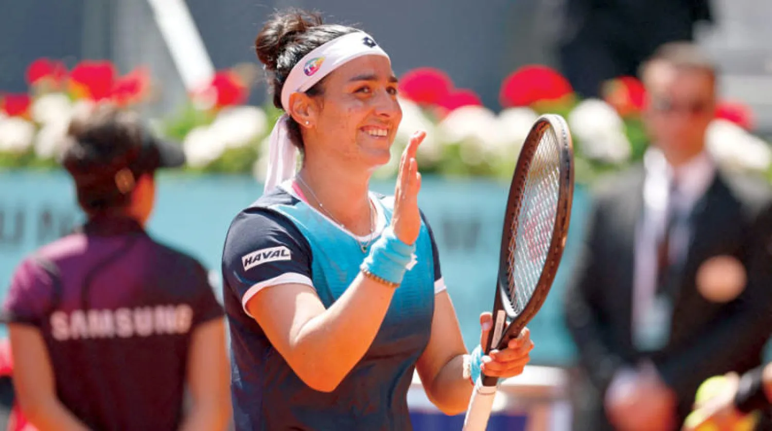 أنس جابر بعد تخطيها ألكسندروفا (رويترز)