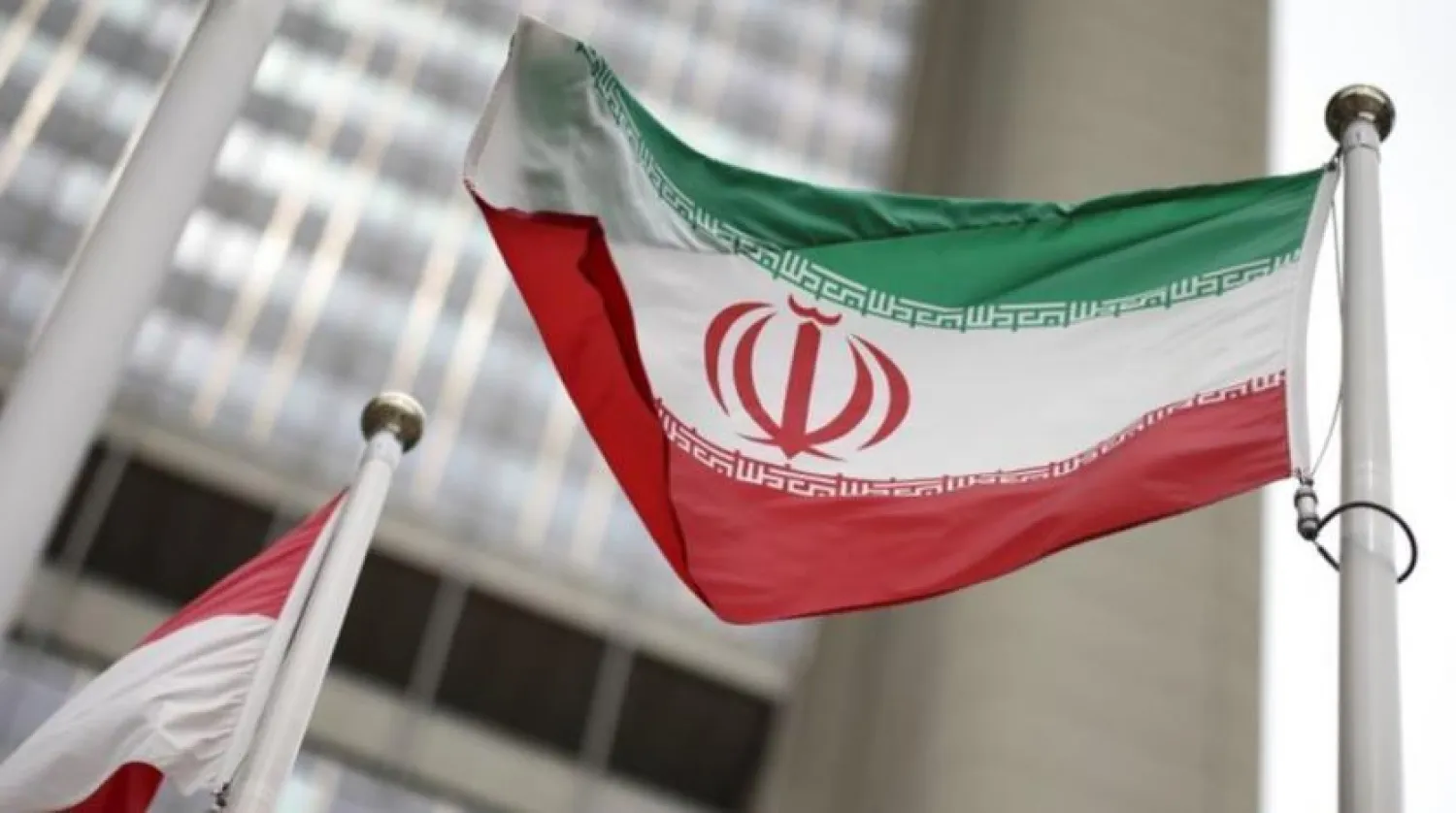 Iranian flag flies in front of the UN office building, housing IAEA headquarters, amid the coronavirus disease (COVID-19) pandemic, in Vienna, Austria, May 24, 2021. REUTERS/Lisi Niesner

