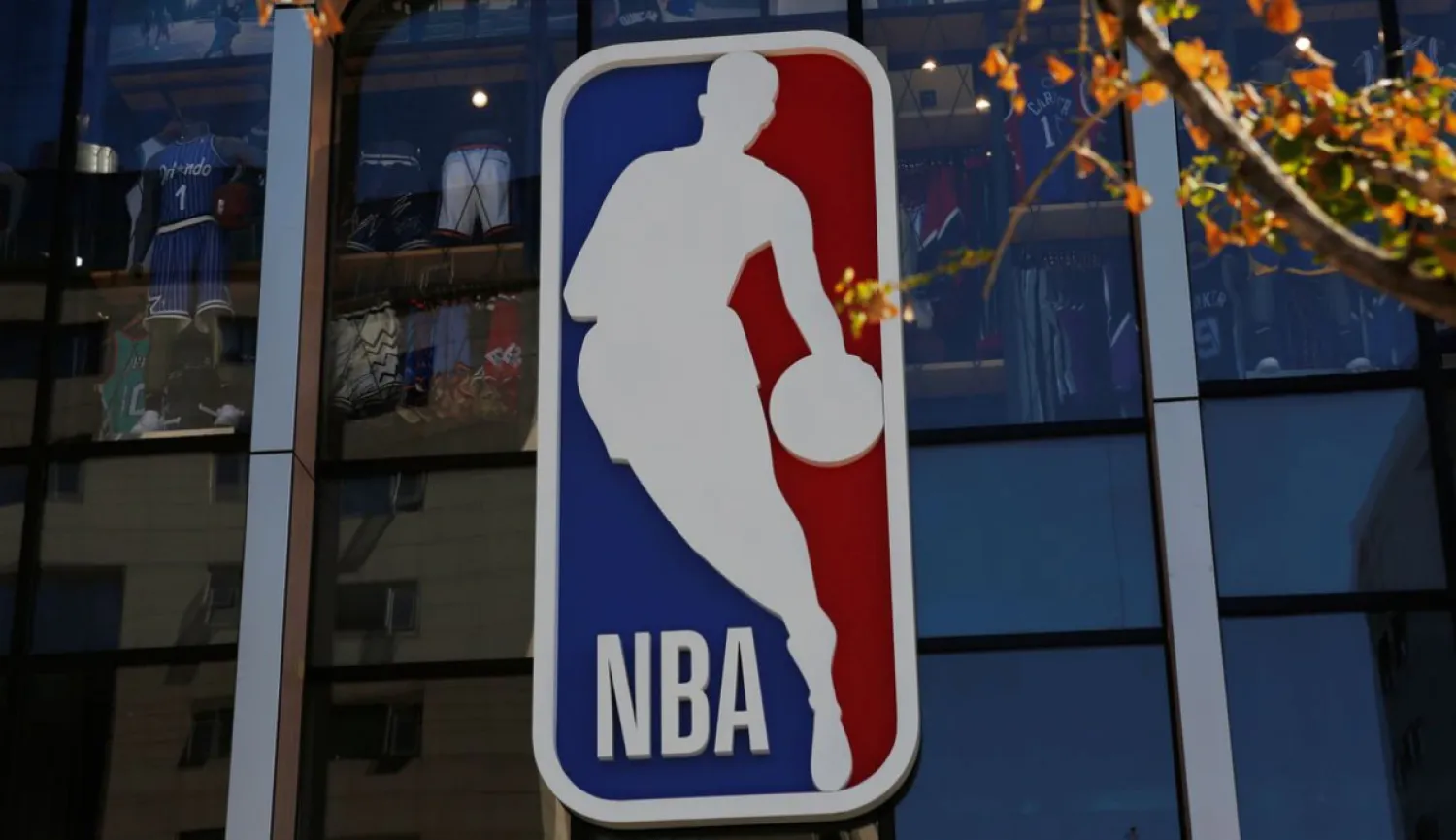 An NBA logo is seen on the facade of a flagship store. Reuters file photo