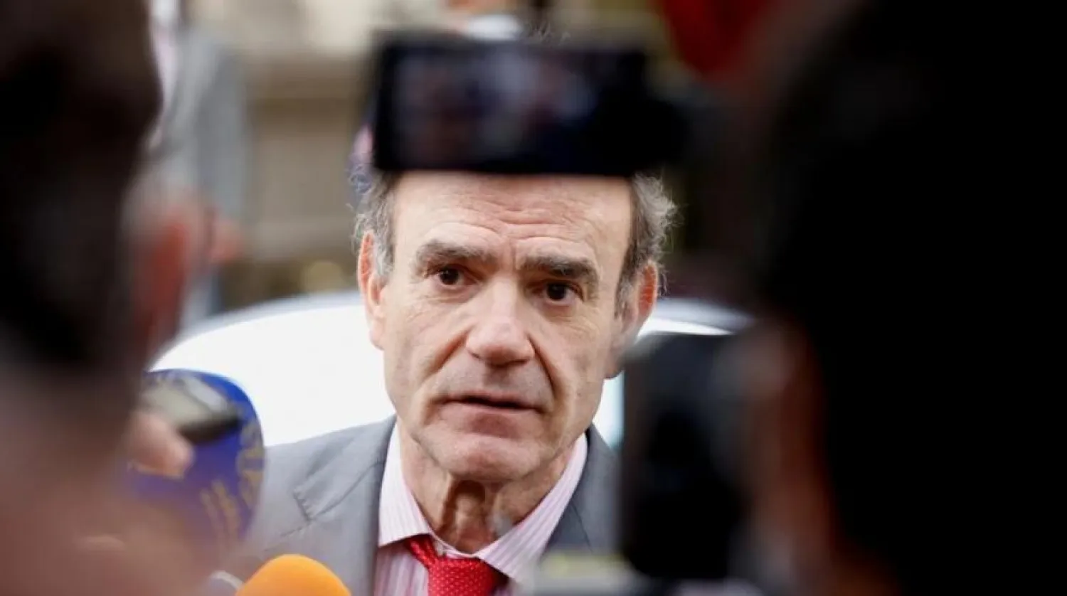 Deputy Secretary General of the European External Action Service (EEAS), Enrique Mora, speaks to the media outside a hotel, during a meeting of the JCPOA Joint Commission, in Vienna, Austria, May 19, 2021. (Reuters)
