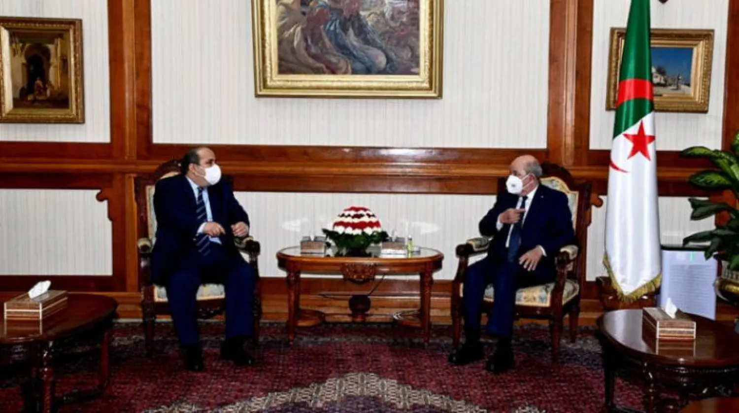 Cezayir Cumhurbaşkanı Tebbun, hükümet değişikliği görüşmeleri çerçevesinde parti liderleriyle  görüşmeler gerçekleştiriyor. (Cumhurbaşkanlığı)