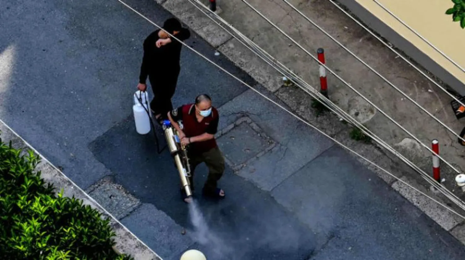 Şanghay’da sokaklarında sterilizasyonu (AFP)