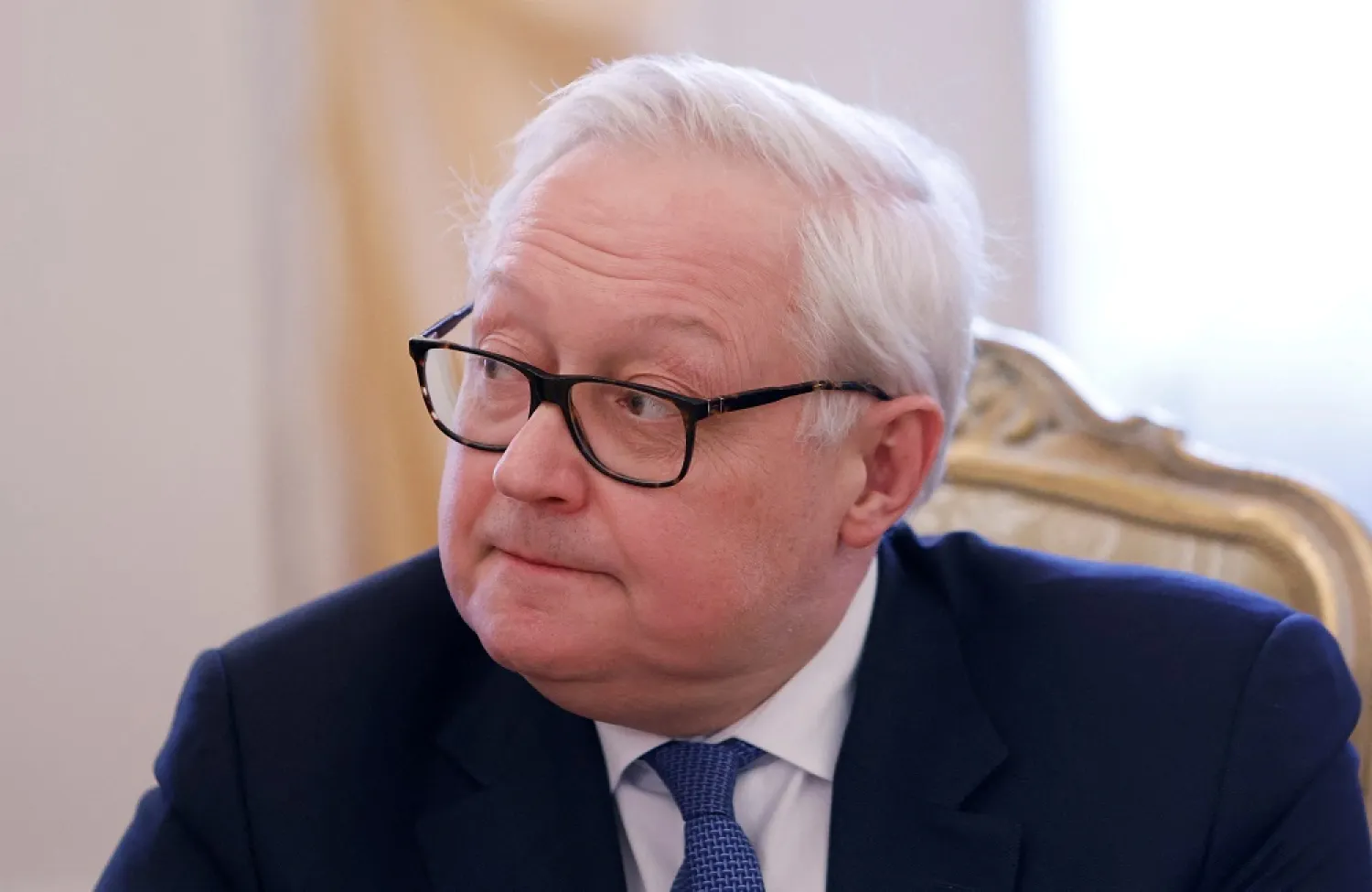 Russian Deputy Foreign Minister Sergei Ryabkov attends a meeting of Foreign Minister Sergei Lavrov with Iranian Foreign Minister Hossein Amir-Abdollahian in Moscow, Russia March 15, 2022. (Reuters)