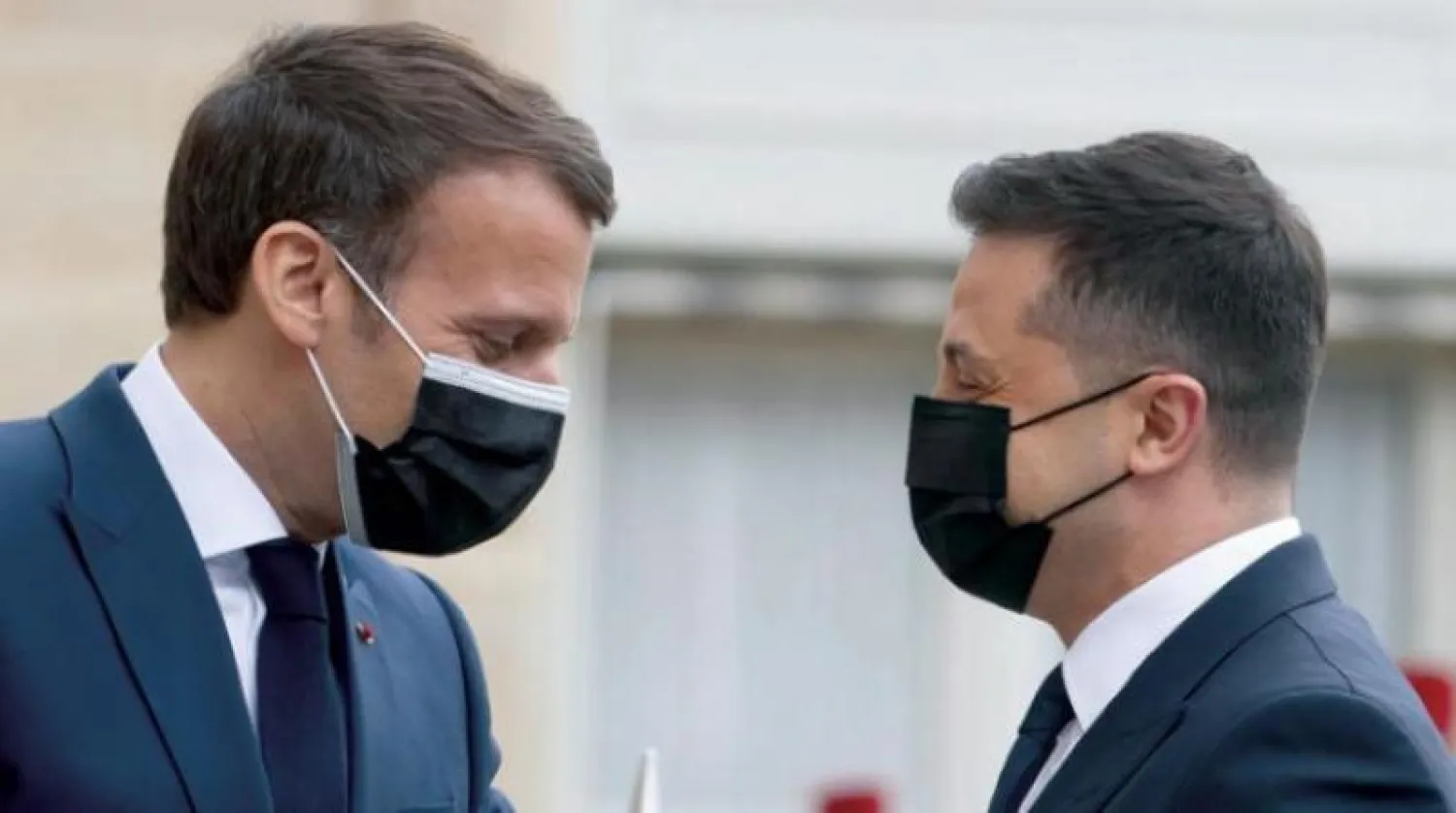 الرئيس الفرنسي مع نظيره الأوكراني في باريس (أرشيفية - إ.ب.أ)