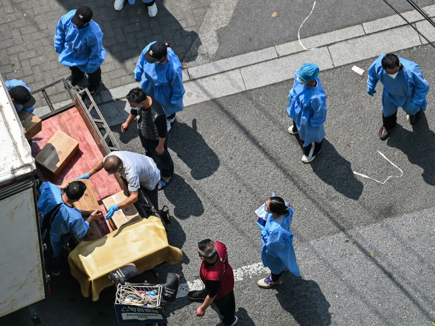 Confronted with its worst outbreak since the beginning of the pandemic, China put Shanghai under heavy restrictions in early April Hector RETAMAL AFP/File

