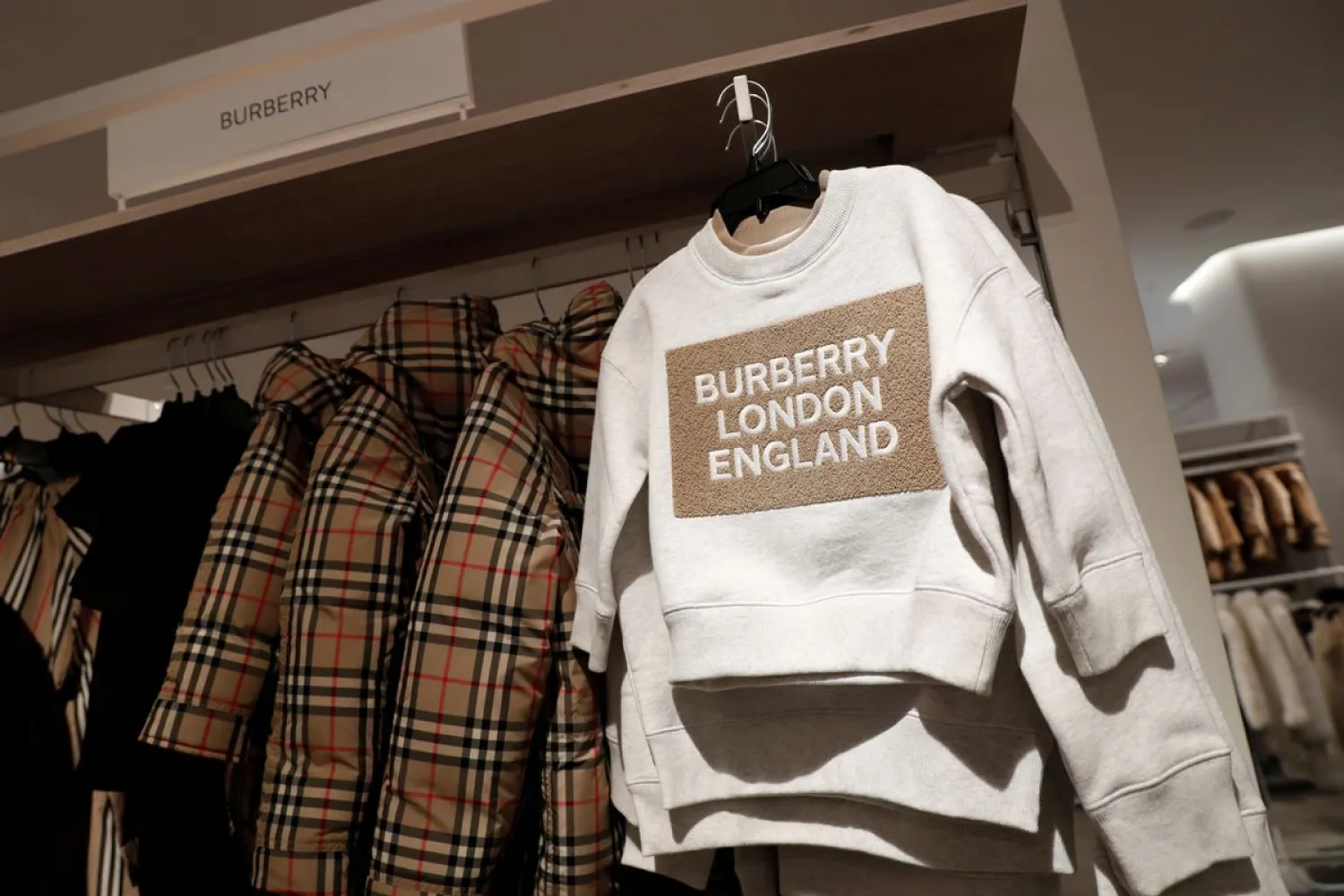 Children's Burberry clothes are seen on display. Reuters file photo