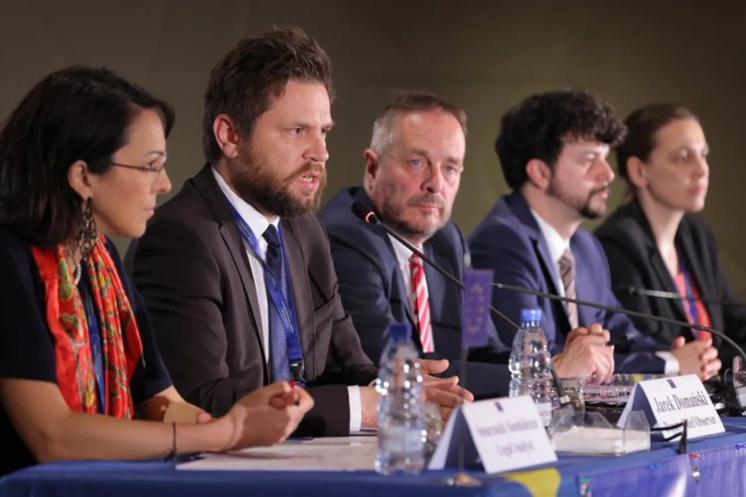 European Union Election Observation Mission (EU EOM) during a press conference after the Lebanese Elections (EU EOM)