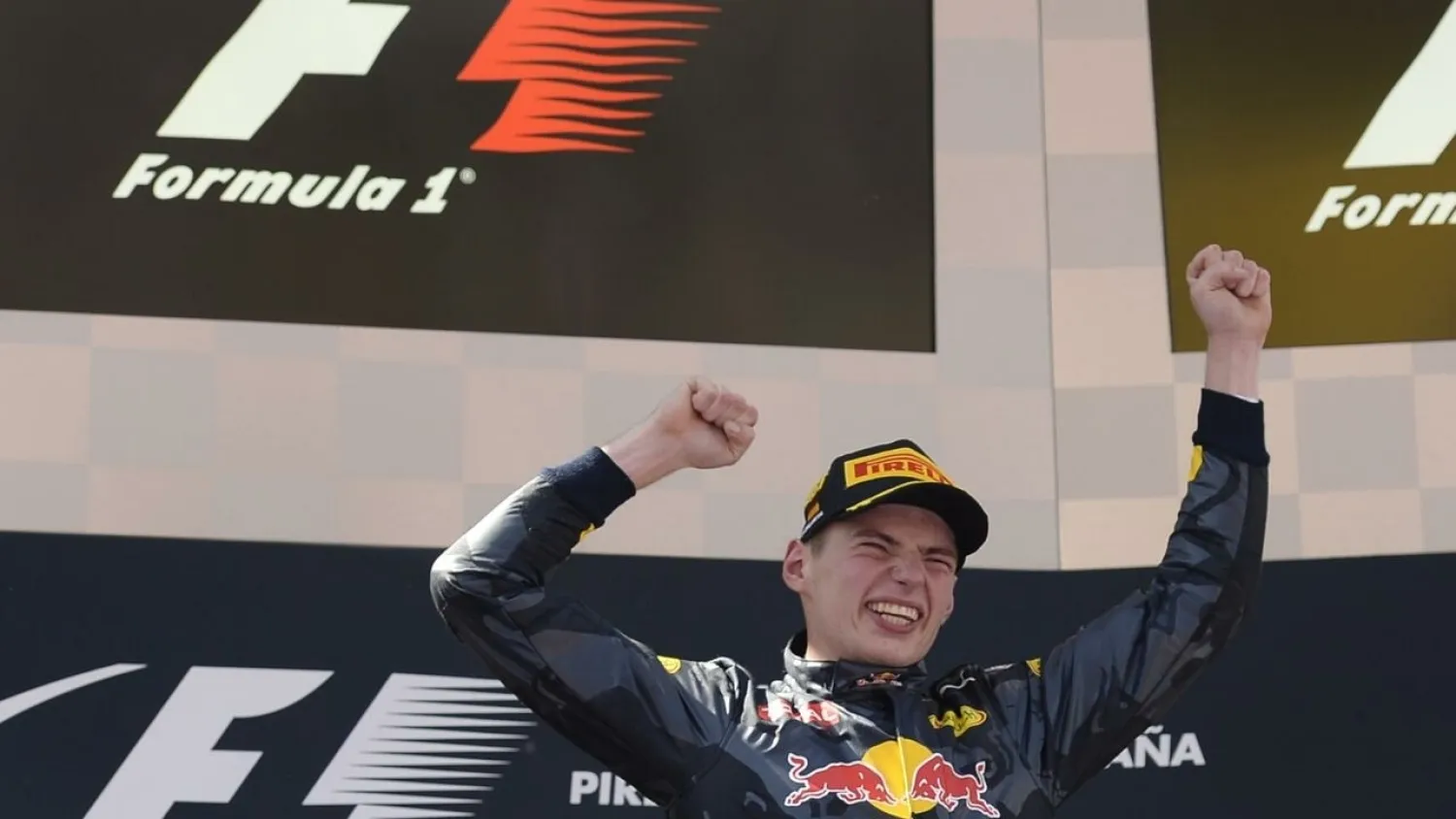 A teenaged Max Verstappen after his maiden F1 win at Sunday's circuit in 2016 JOSEP LAGO AFP
