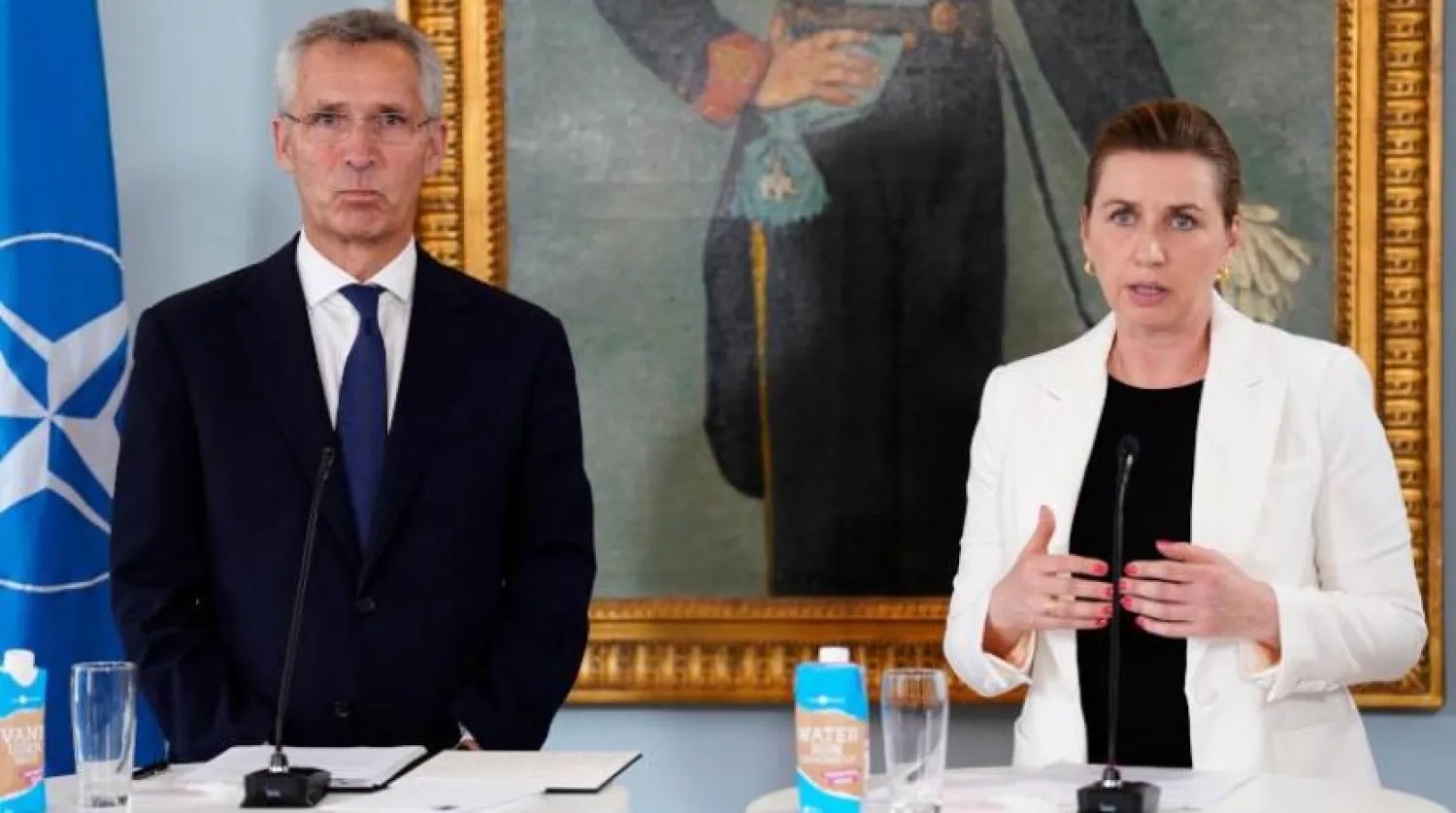 NATO Genel Sekreteri Jens Stoltenberg ve Danimarka Başbakanı Mette Frederiksen (AFP)

