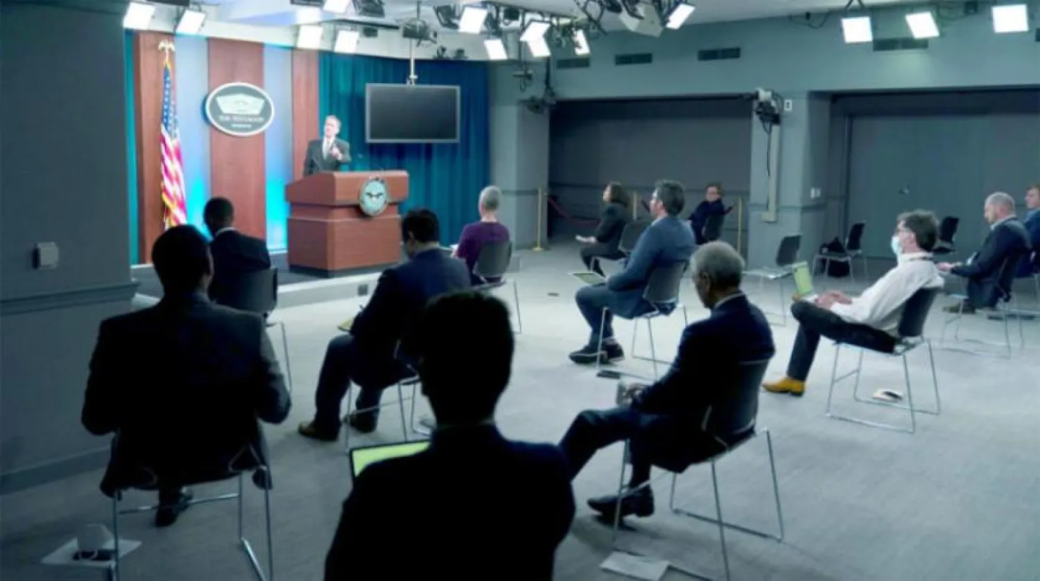 Pentagon sözcüsü John Kirby dün, ABD Savunma Bakanlığı’nda basın toplantısı düzenledi (AP)