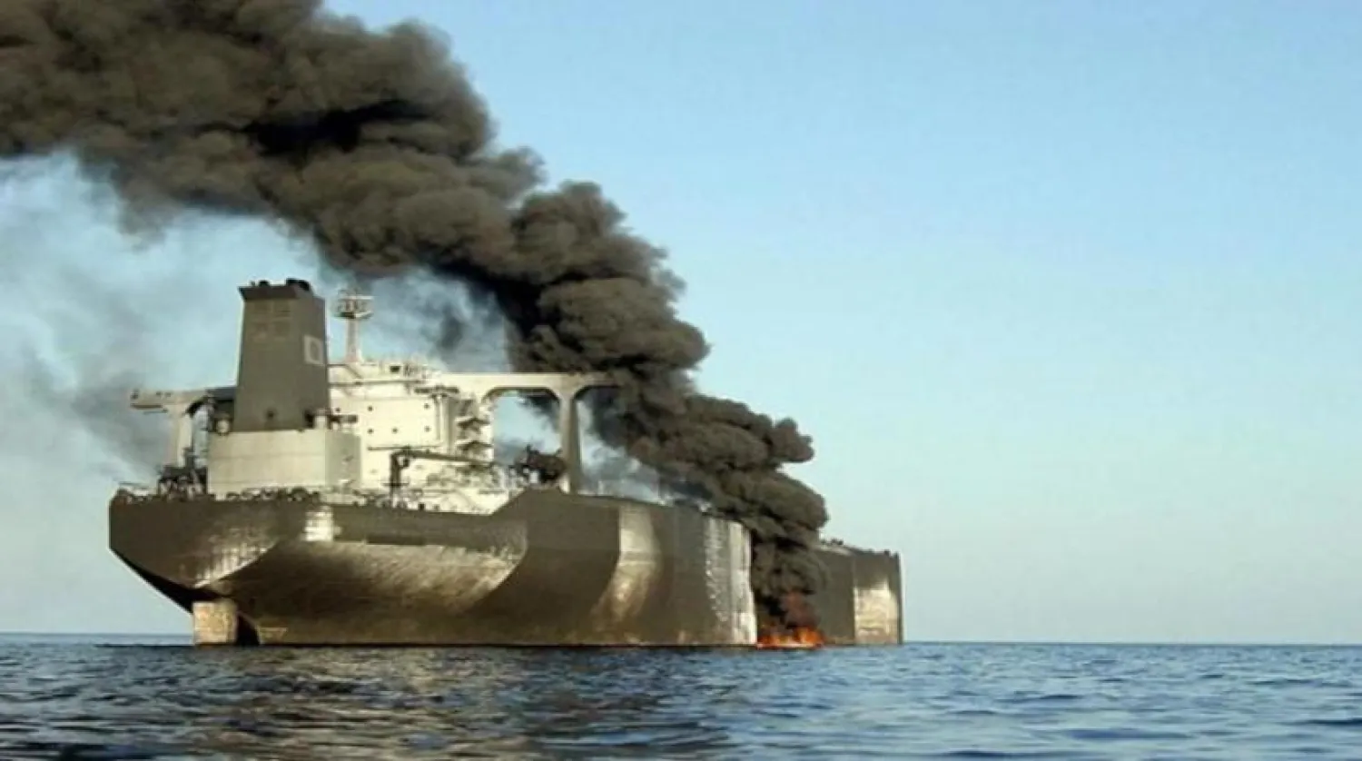 A shipping vessel that had been attacked in the Red Sea. File photo