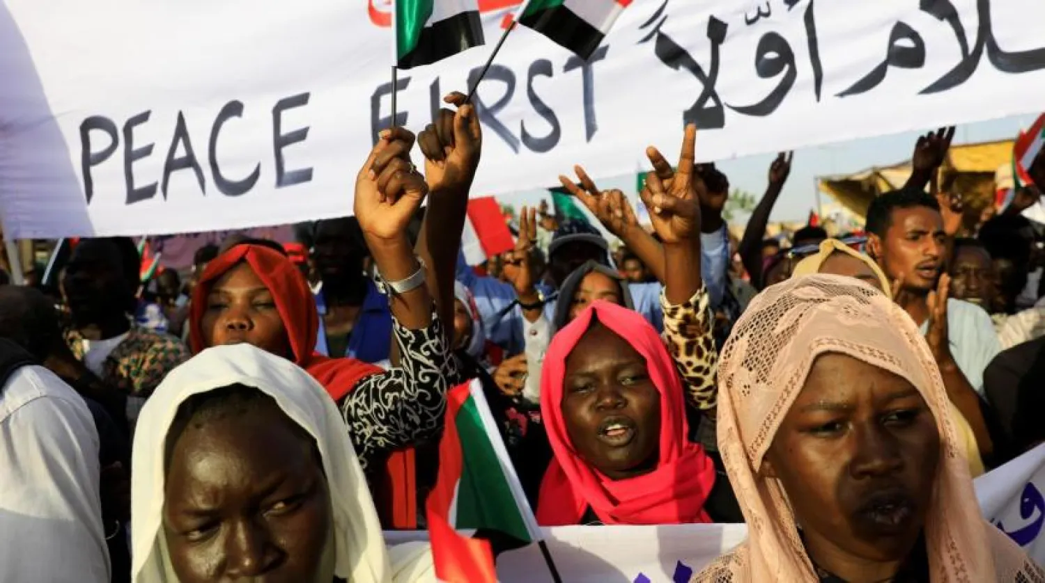 Sudanese protesters attend a demonstration in Khartoum (File photo: Reuters)
