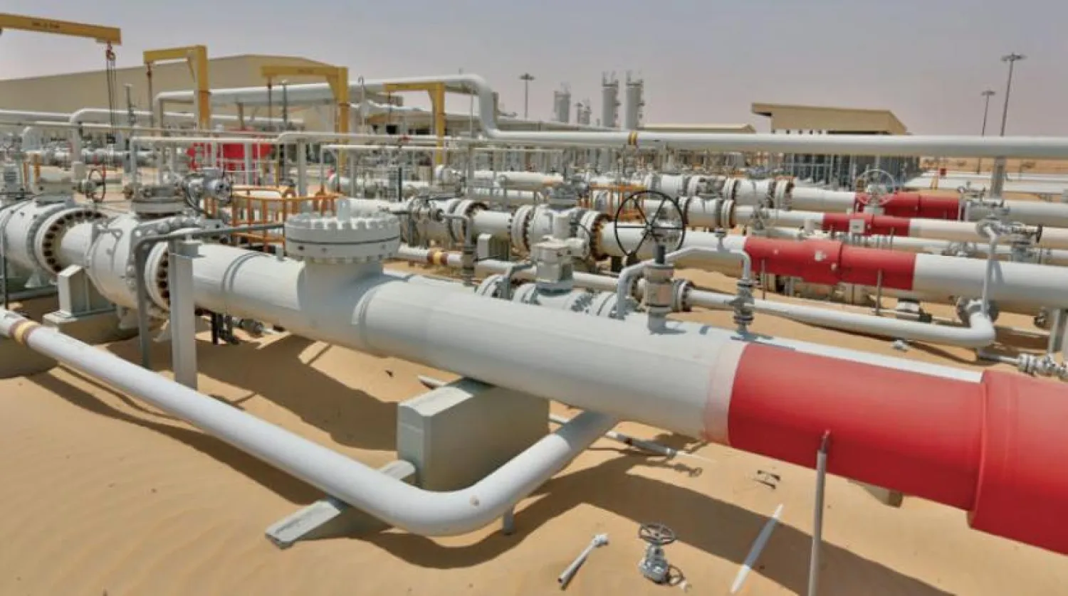 Some of the pipelines in the Bu Hasa, Abu Dhabi’s biggest onshore field. (WAM)

