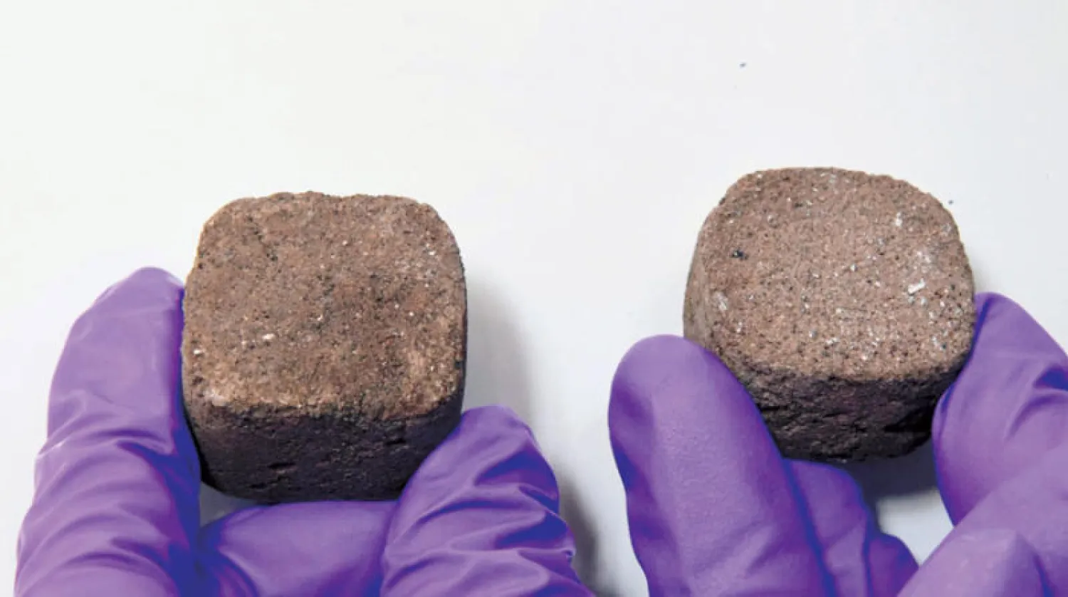 الطوب الفضائي الذي تم تطويره من محاكاة التربة المريخية (الفريق البحثي)