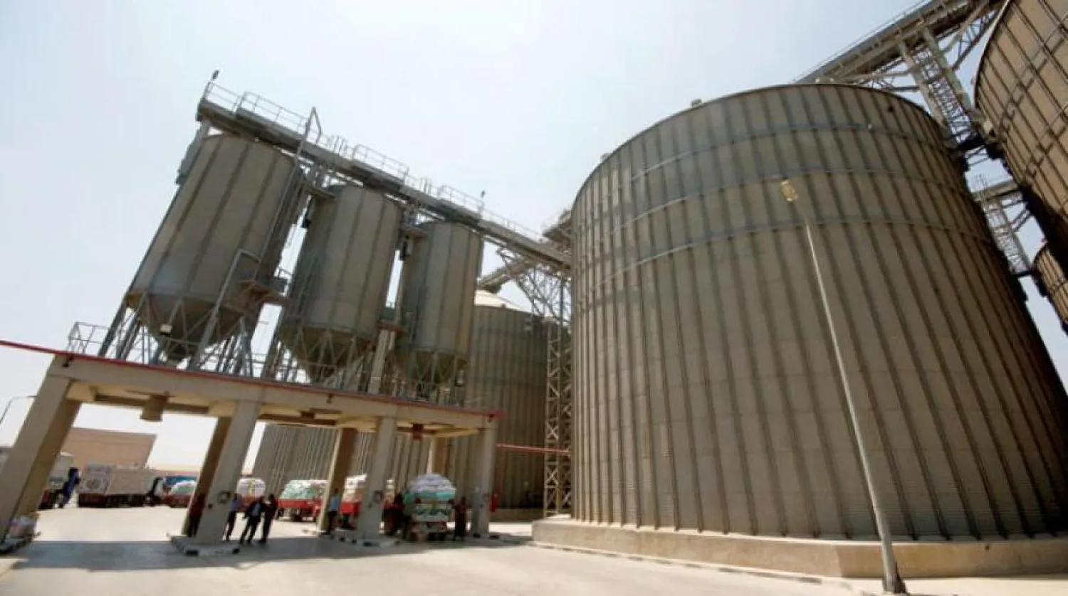 Silos for storing wheat grains in the Egyptian governorate of Qalyubia (Reuters) 