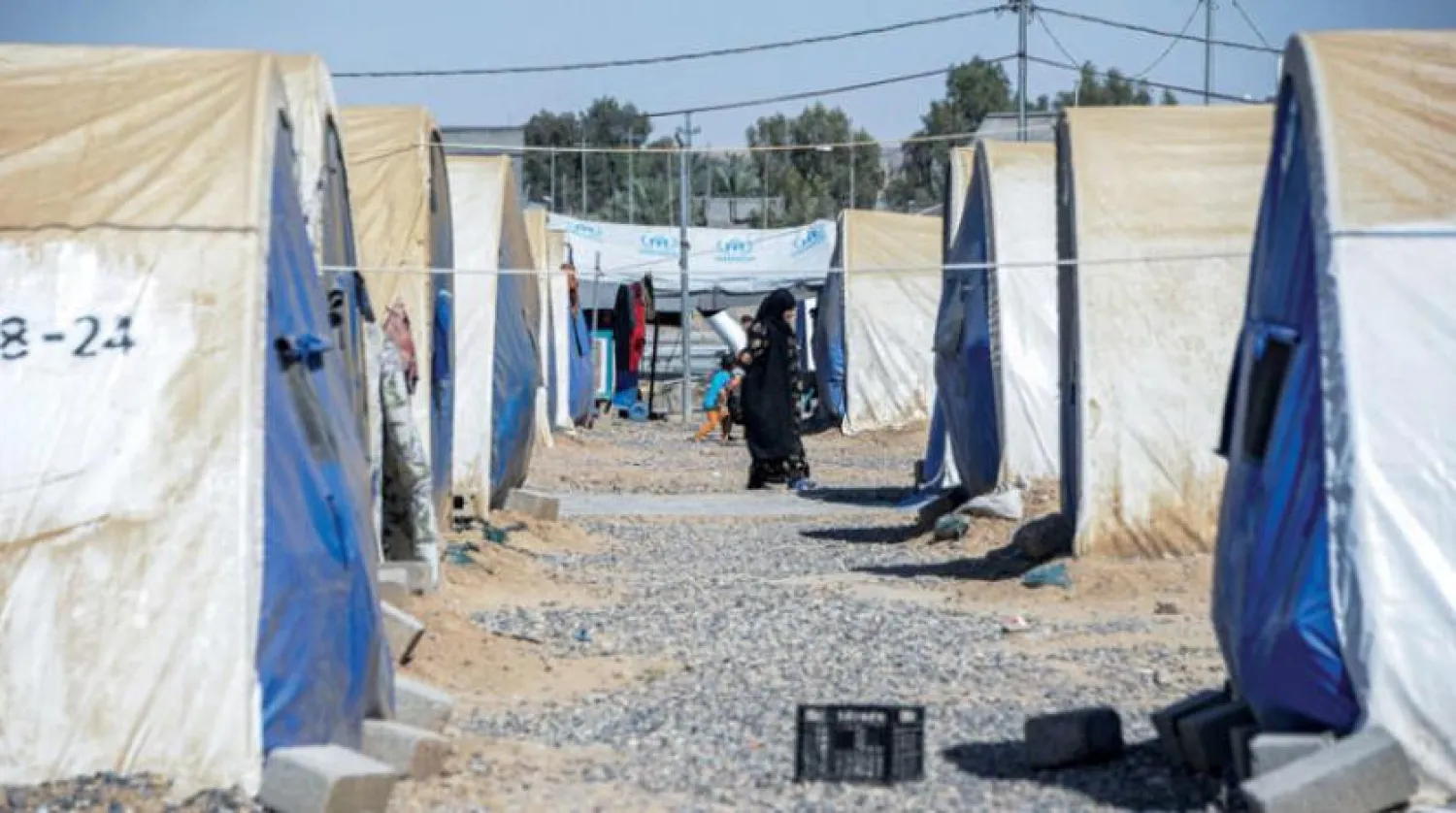 Yerinden edilenlerin rehabilitasyonu için kurulan Ced'a Mülteci Kampı. (AFP)