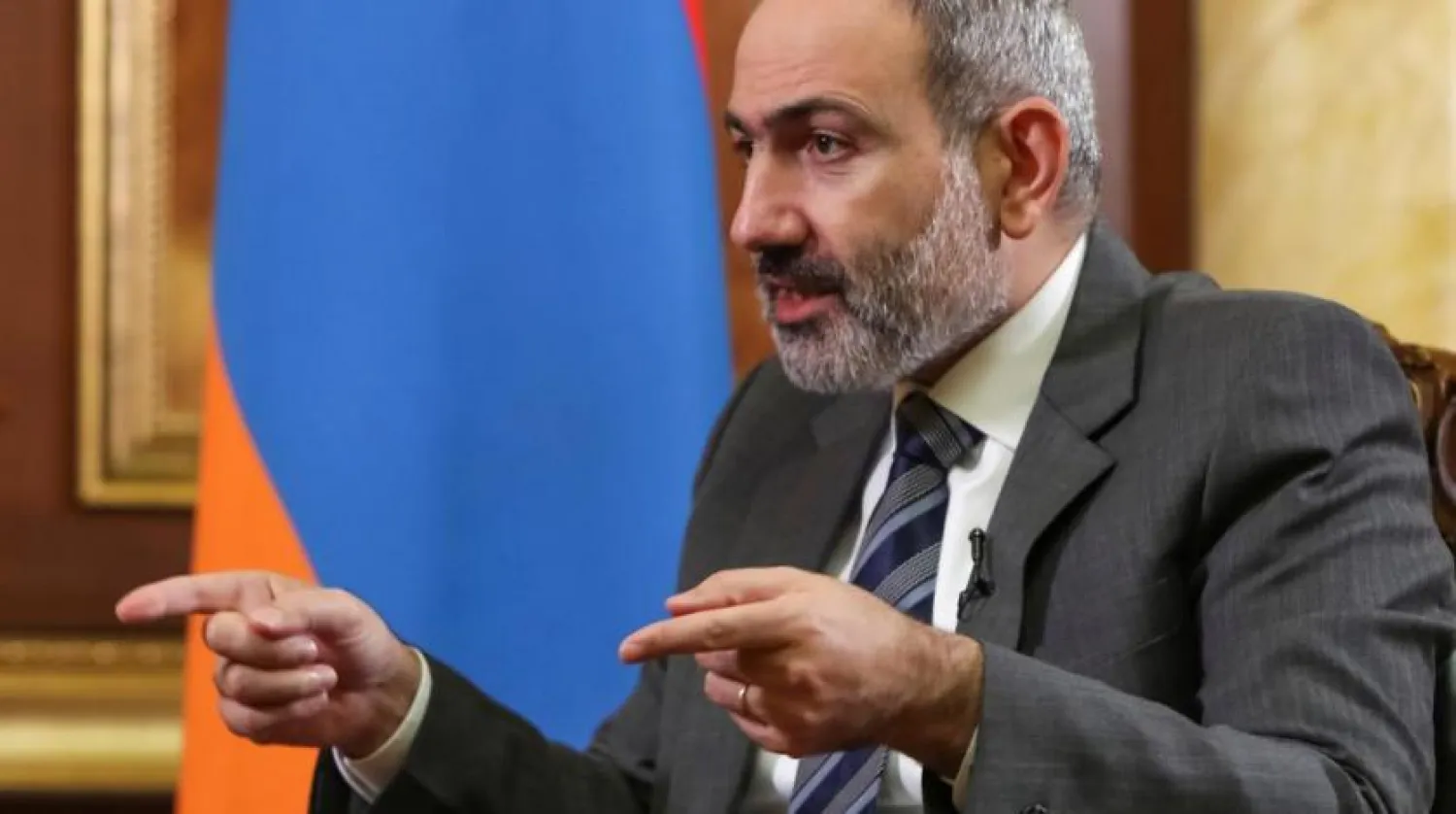 Armenian Prime Minister Nikol Pashinyan is pictured during an interview with Reuters in Yerevan, Armenia October 13, 2020. Hayk Baghdasaryan/Photolure via REUTERS
