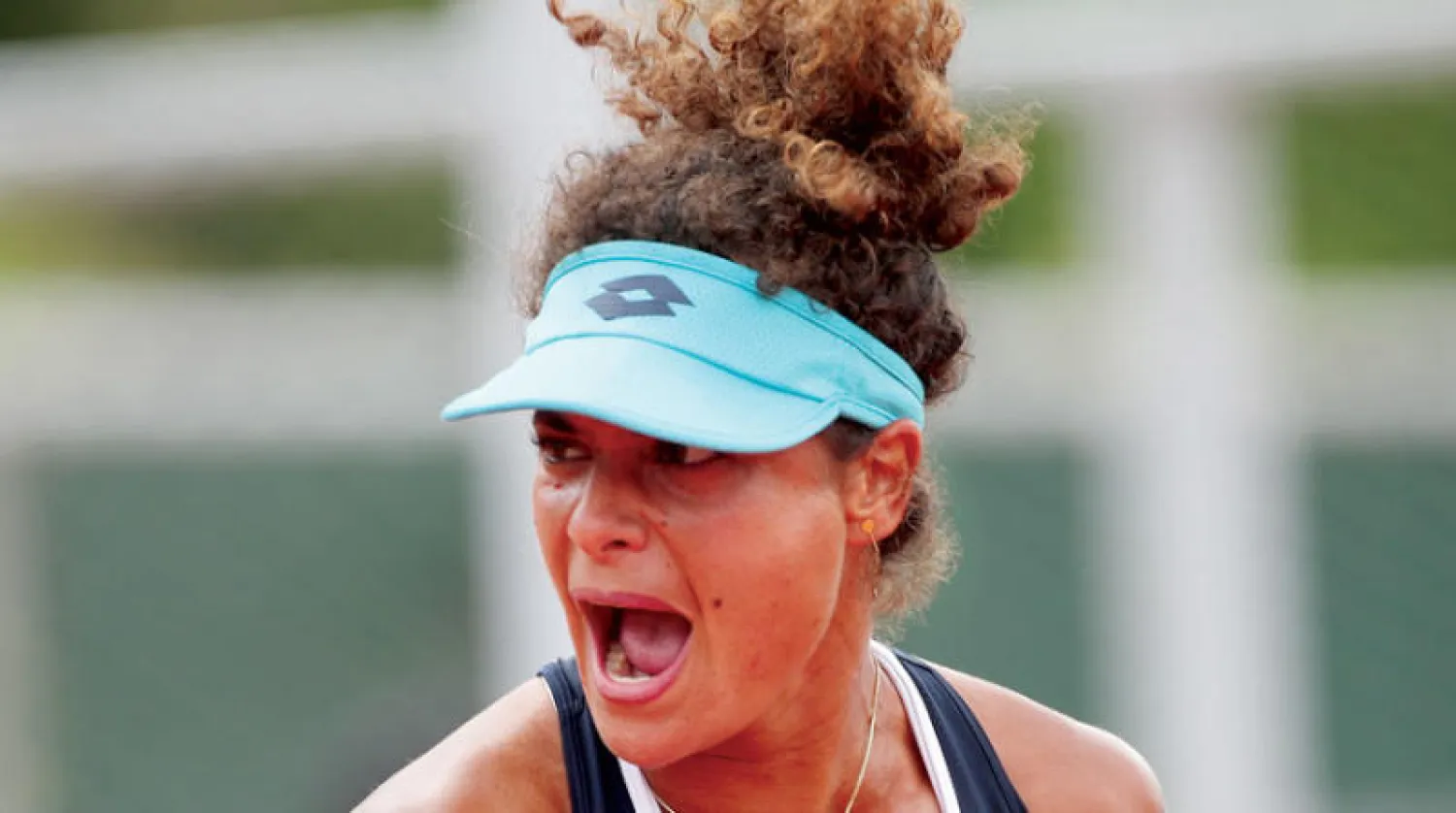 الإصابة حرمت المصرية ميار من تكملة مشوارها (إ.ب.أ)