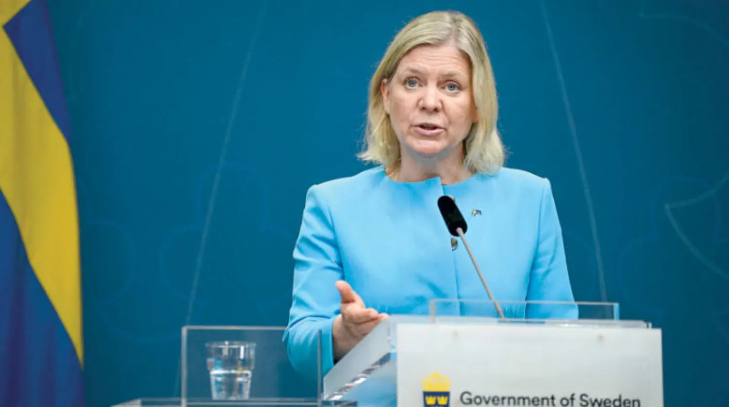 قالت رئيسة وزراء السويد ماجدالينا أندرسون نحن لا نرسل الأموال أو الأسلحة إلى الإرهابيين وإن بلادها تتطلع إلى تعزيز التعاون مع تركيا في قضايا الأمن ومكافحة الإرهاب (أ.ف.ب)
