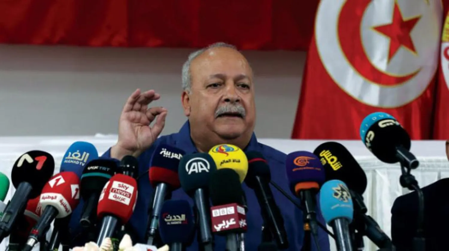 Tunus İşçi Sendikası Sözcüsü Sami et-Tahiri. (EPA)