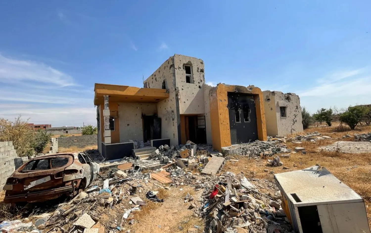 A damaged house is pictured in Tripoli, Libya June 9, 2021. REUTERS/Hazem Ahmed