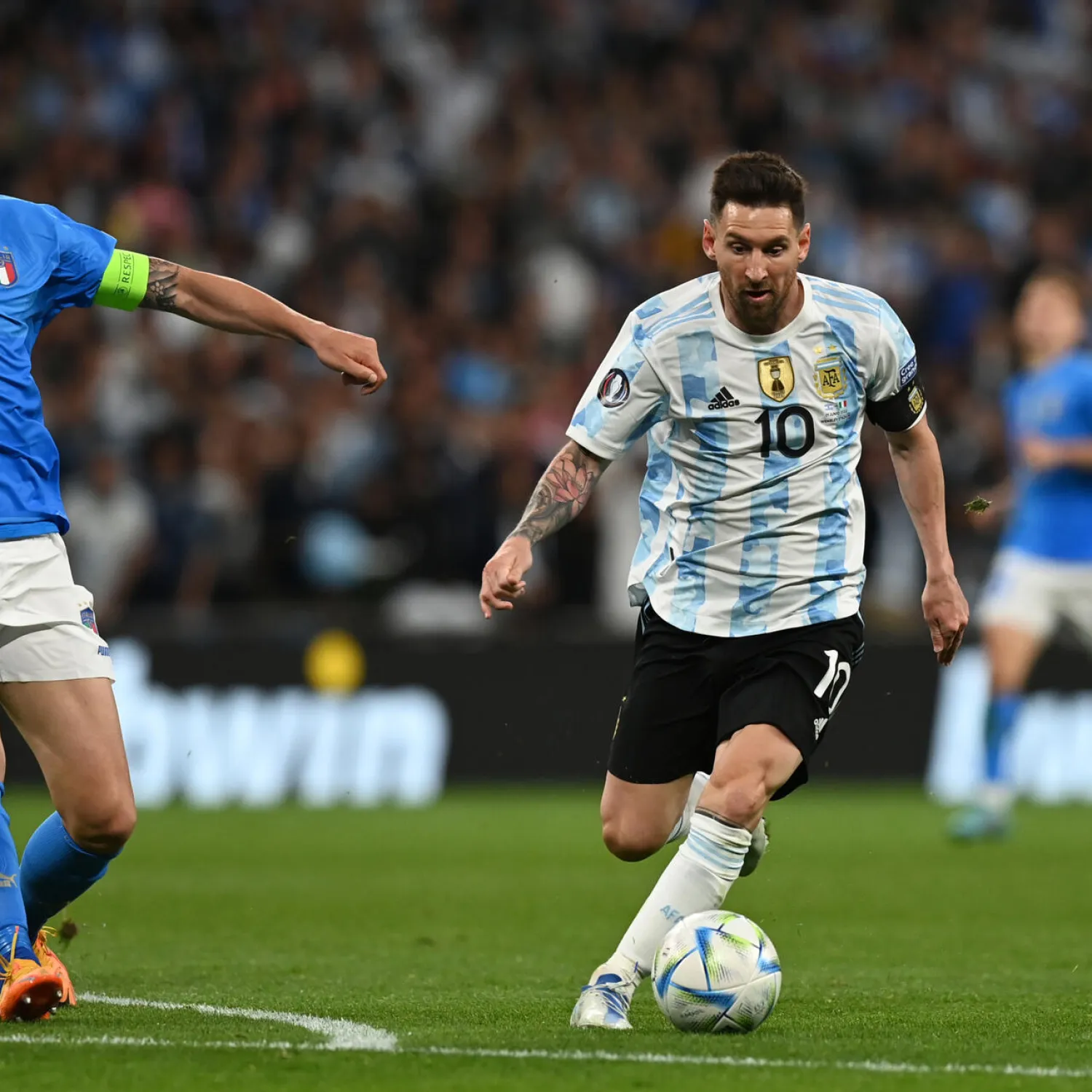Argentina's Lionel Messi dominated the 'Finalissima' against Italy Glyn KIRK AFP
