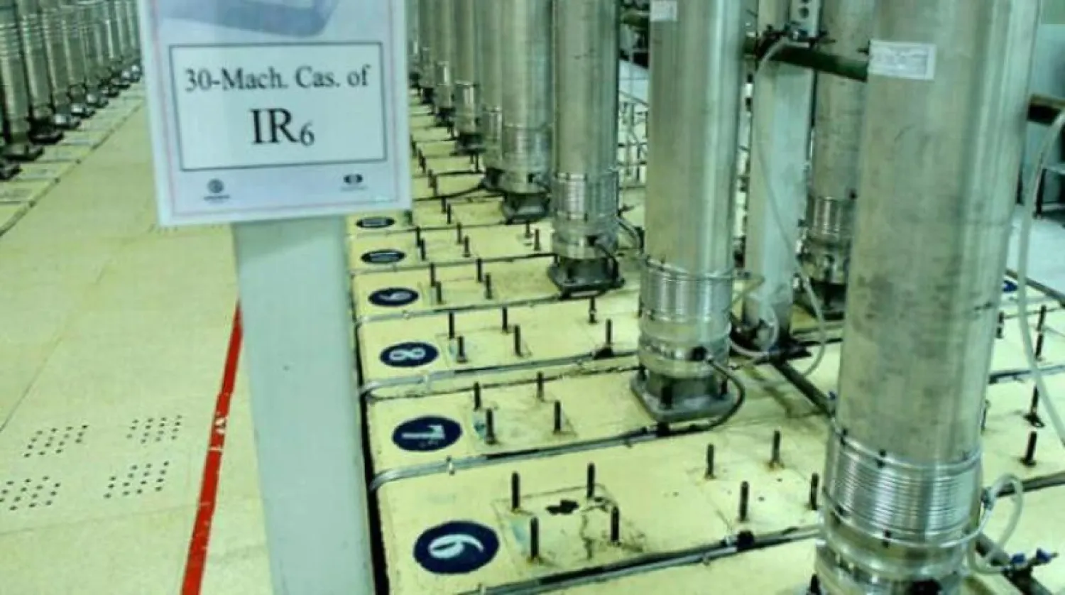 A photo released on Nov. 5, 2019 by the Atomic Energy Organization of Iran shows centrifuge machines in the Natanz uranium enrichment facility in central Iran. AP