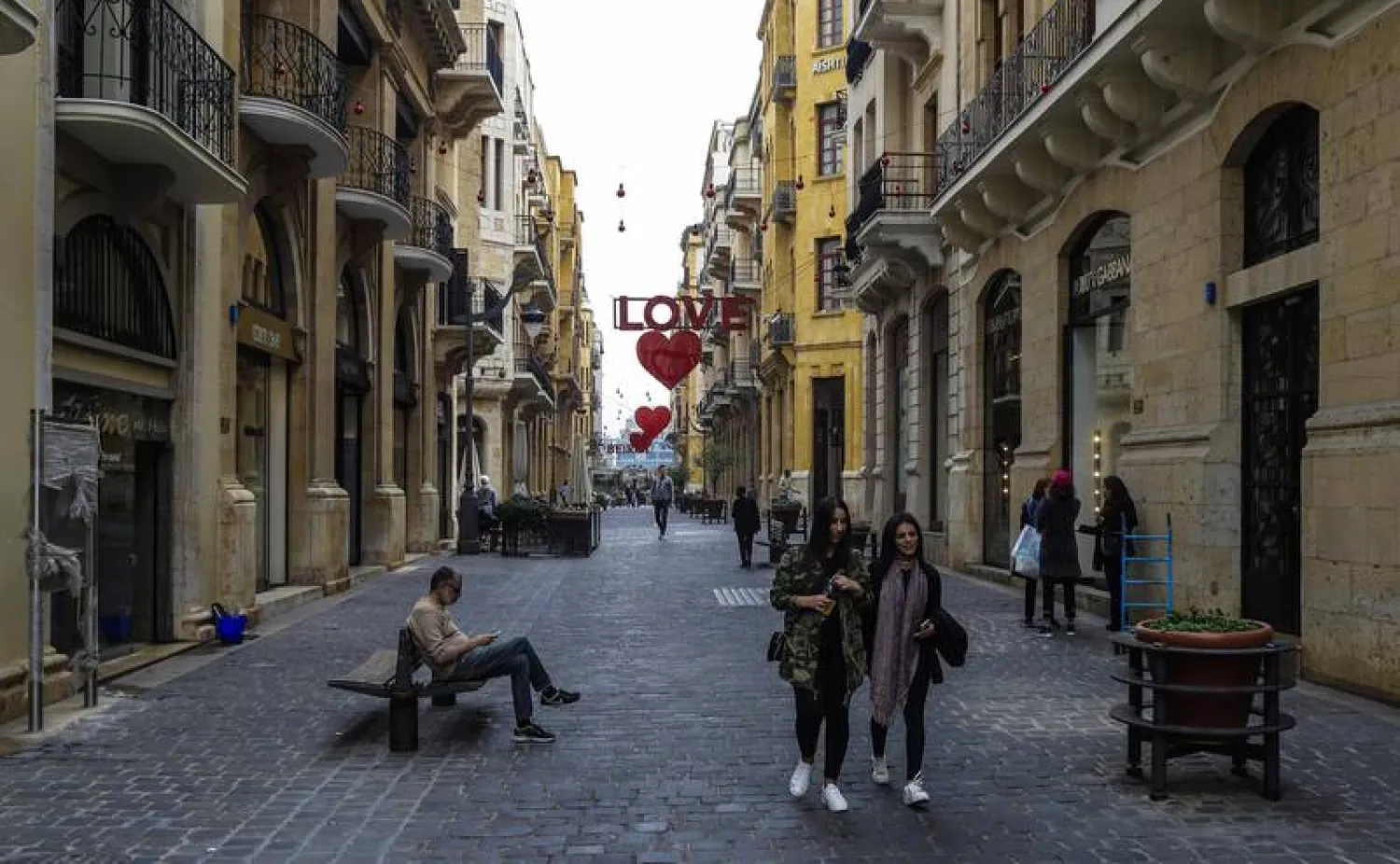 People walk in Downtown Beirut. (AFP file photo)