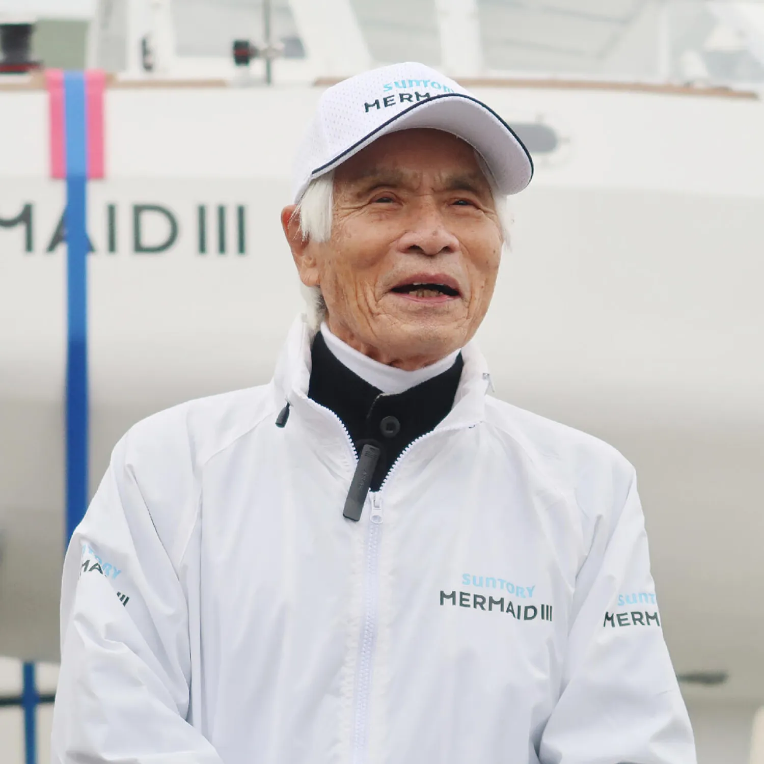 83-year-old yachtsman Kenichi Horie arrives in Japan after his solo, non-stop trip across the Pacific STR JIJI PRESS/AFP
