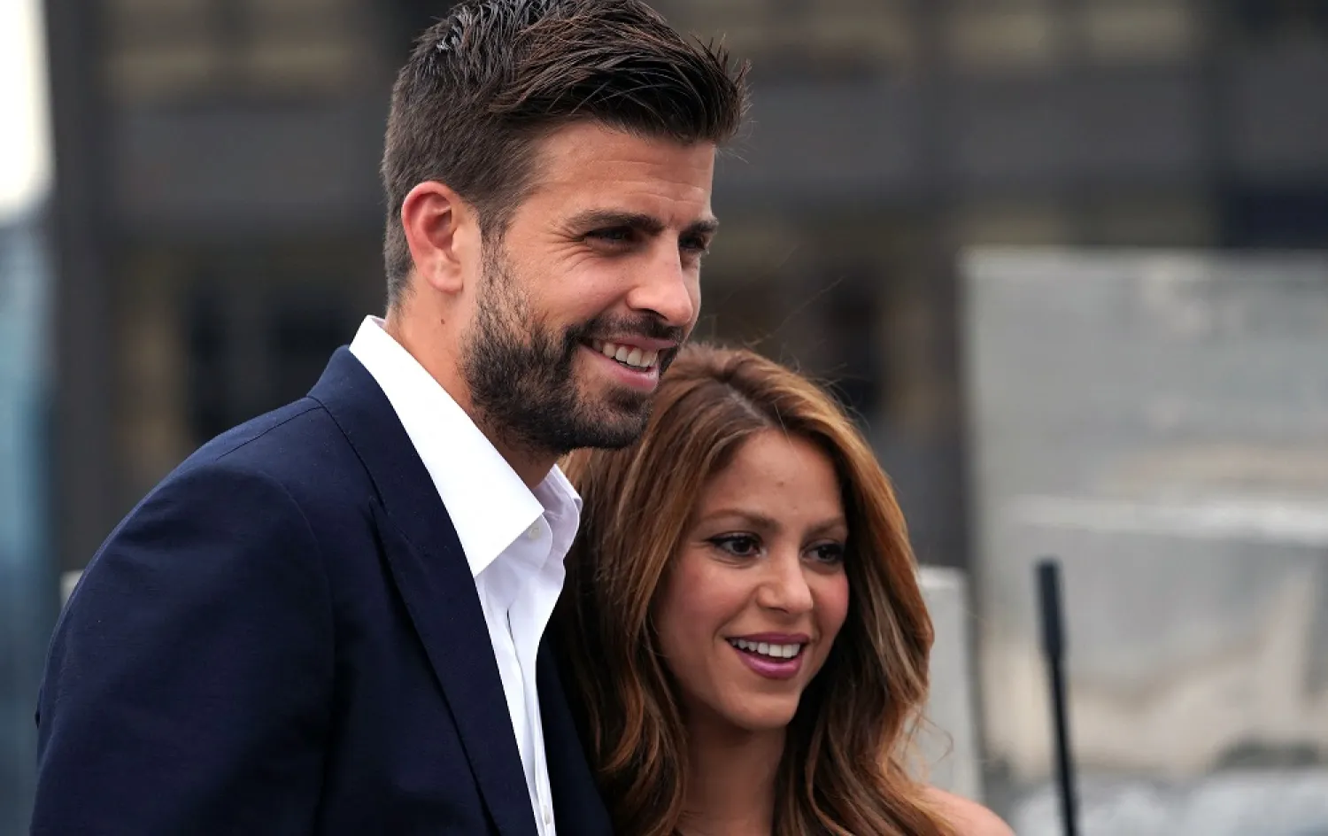 This file photo taken on September 5, 2019 shows  Shakira and Gerard Piqué attending the Davis Cup Presentation in New York. (AFP)