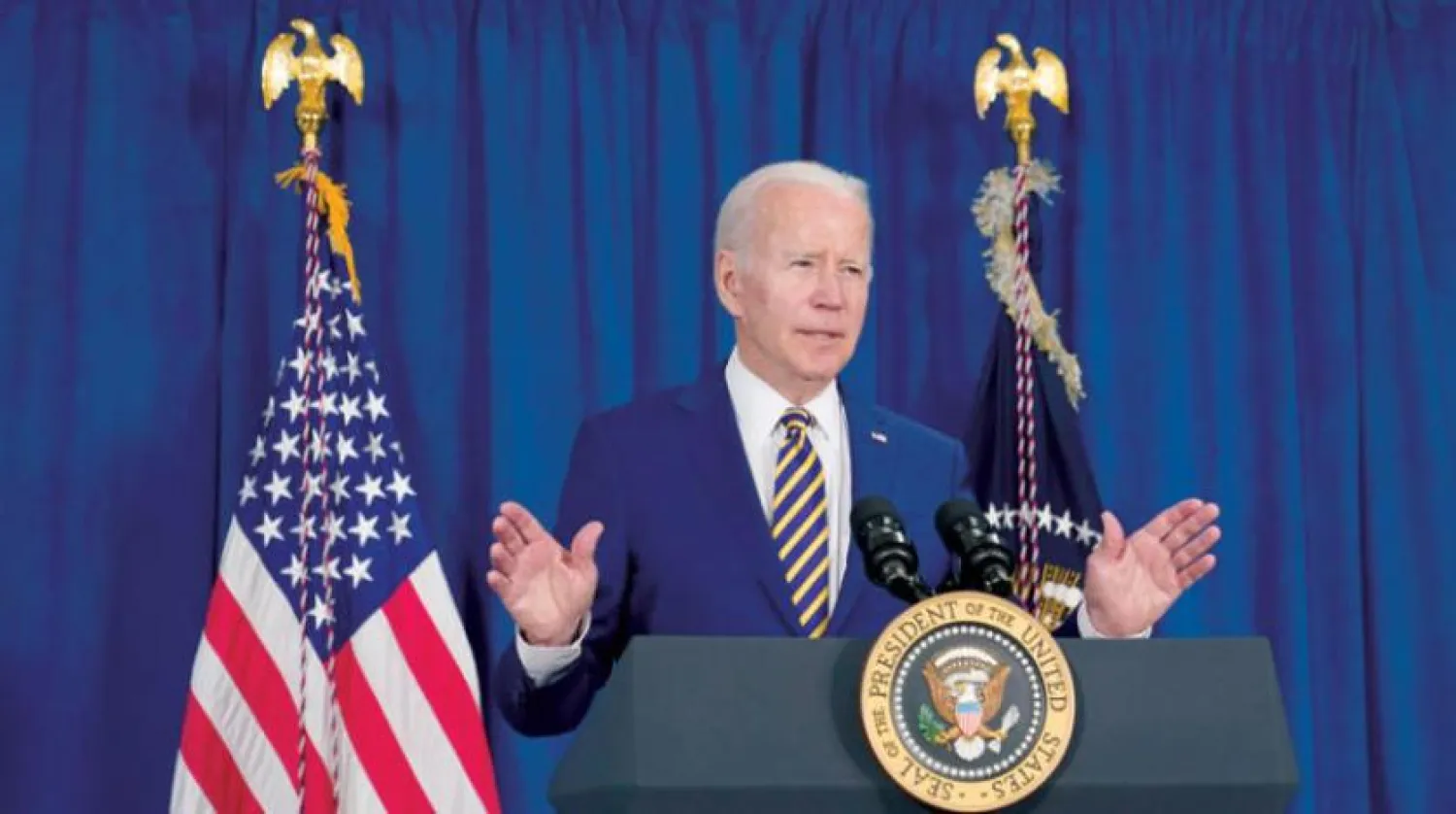 US President Joe Biden holds a press conference at the White House (AP)