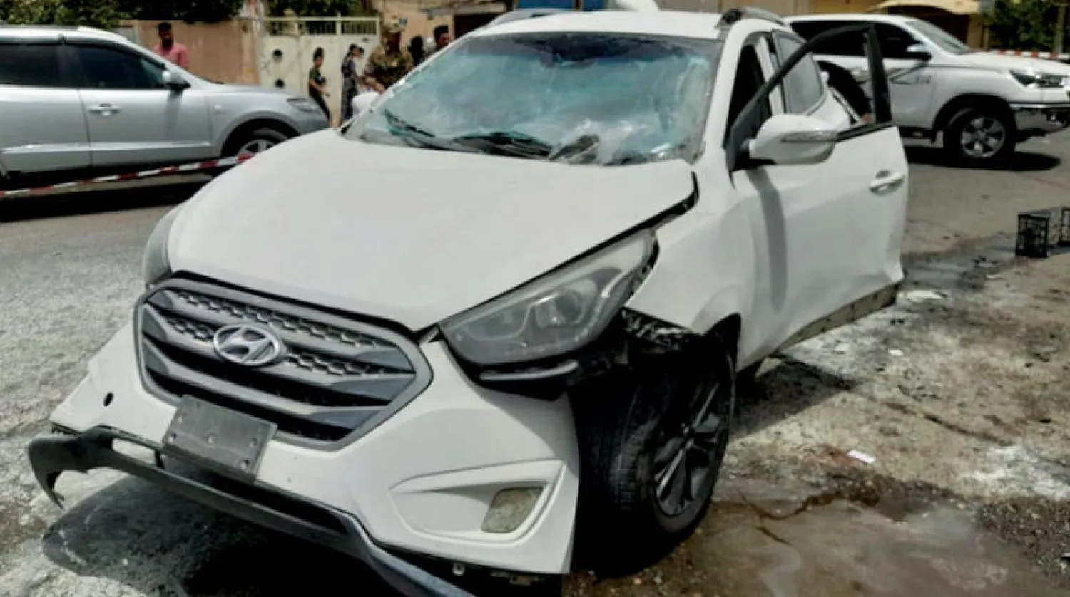 صورة نشرتها شبكة "رووداو" من تفجير أربيل أمس