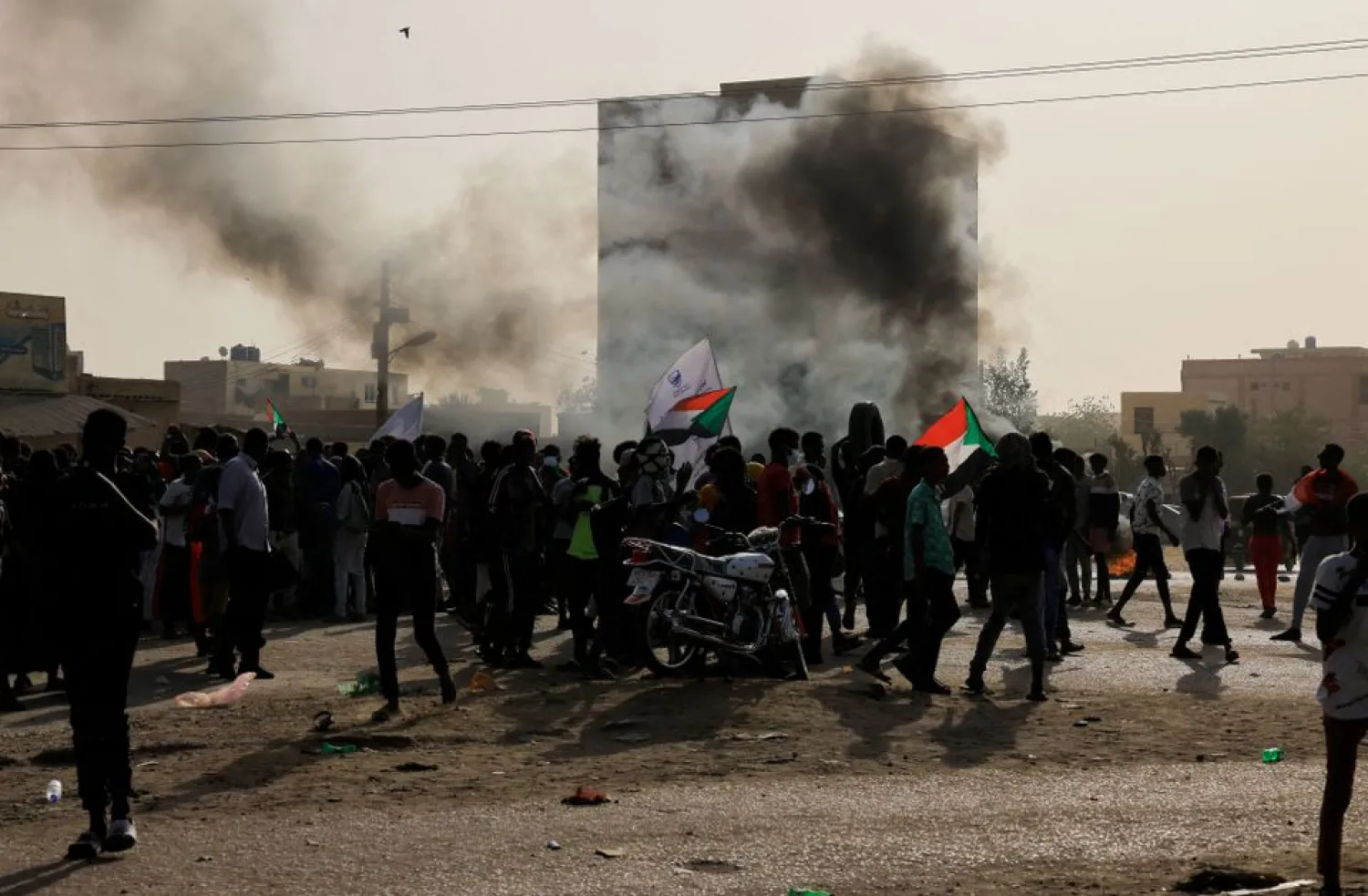 Protesters march during a rally against military rule following coup in Khartoum, Sudan, February 10, 2022. Reuters/Mohamed Nureldin Abdallah/File Photo