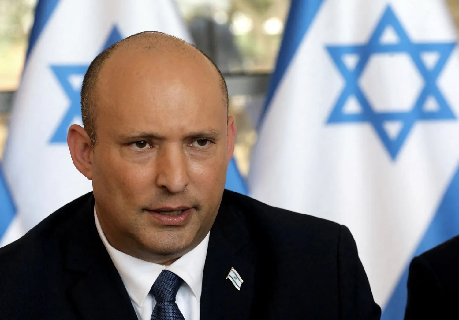 Israeli Prime Minister Naftali Bennett attends a weekly cabinet meeting in Jerusalem, May 29, 2022. (Reuters)