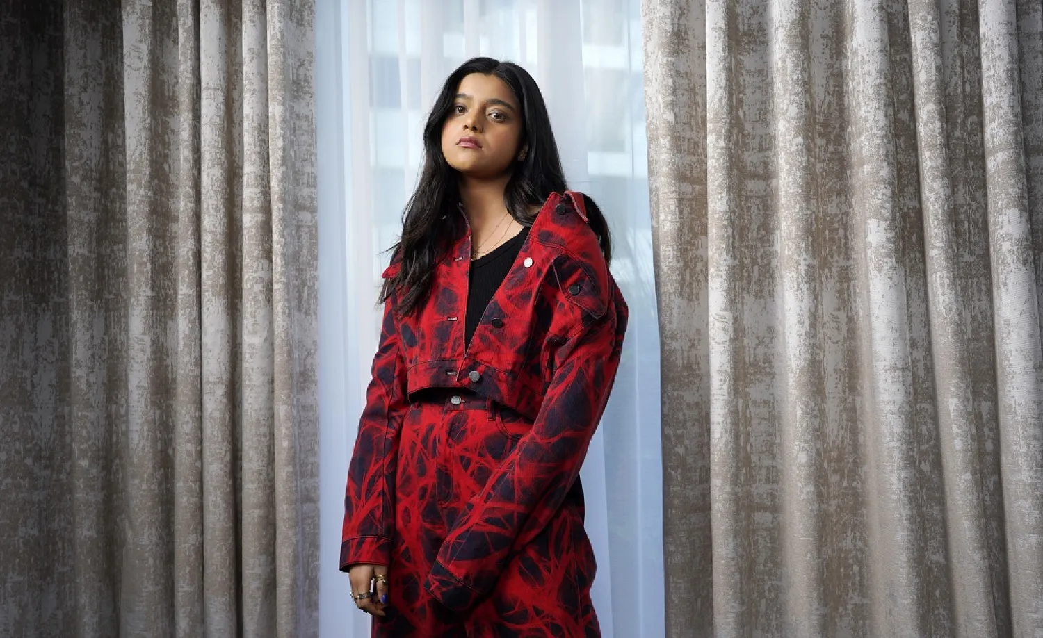 Iman Vellani, star of the Disney+ series "Ms. Marvel," poses for a portrait, Thursday, June 2, 2022, at the Beverly Hilton in Beverly Hills, Calif. (AP)