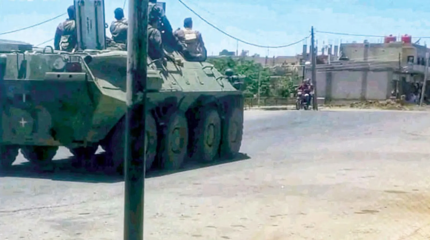 صورة من «شبكة الراصد» لتعزيزات من قوات النظام في السويداء