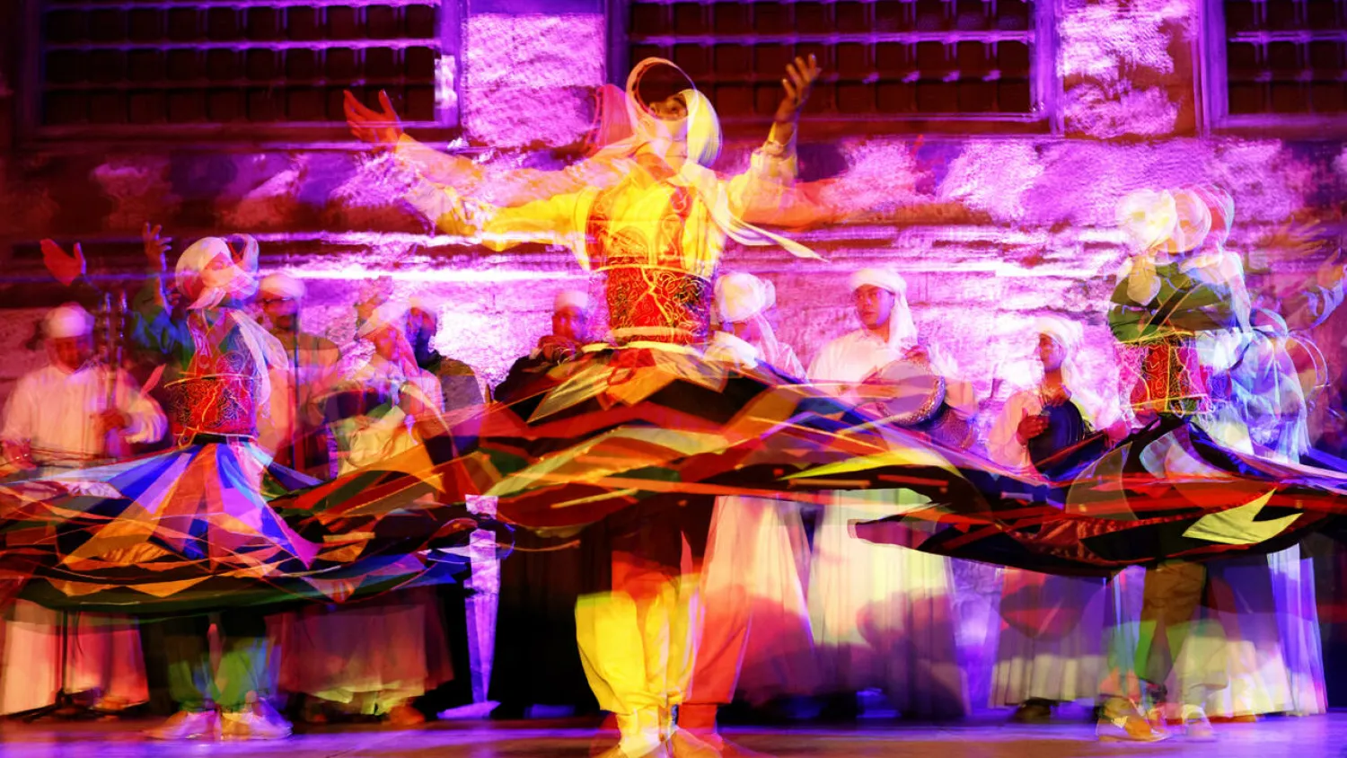 Egypt's kaleidoscopic whirling dervish performance, known as 'tanoura', is a world away from those of Turkey, who trace their origins to the teachings of Sufi poet and mystic Jalal al-Din Rumi Khaled DESOUKI AFP
