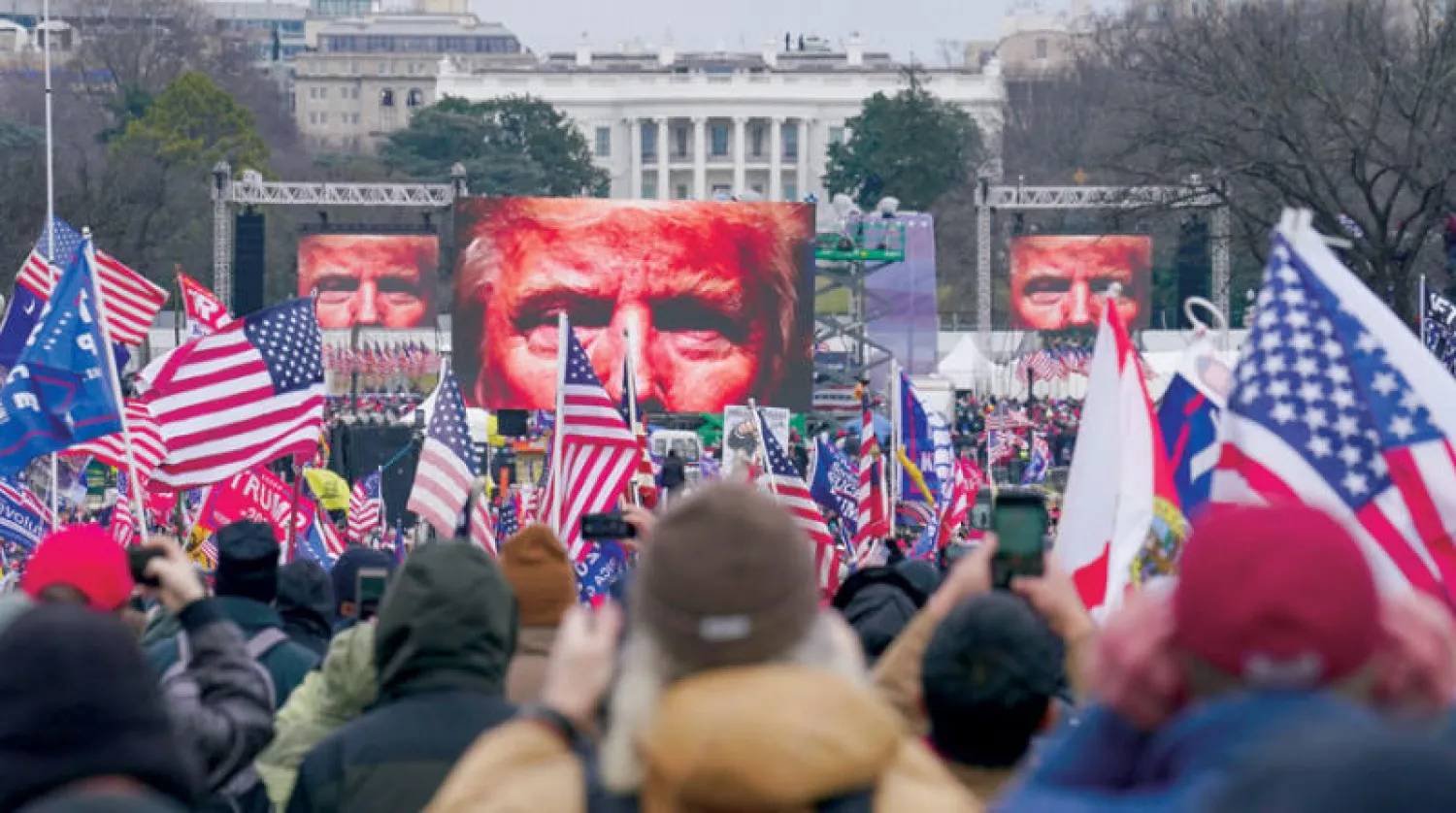 تجمع مؤيد لترمب في واشنطن في 6 يناير 2021 (أ.ب)