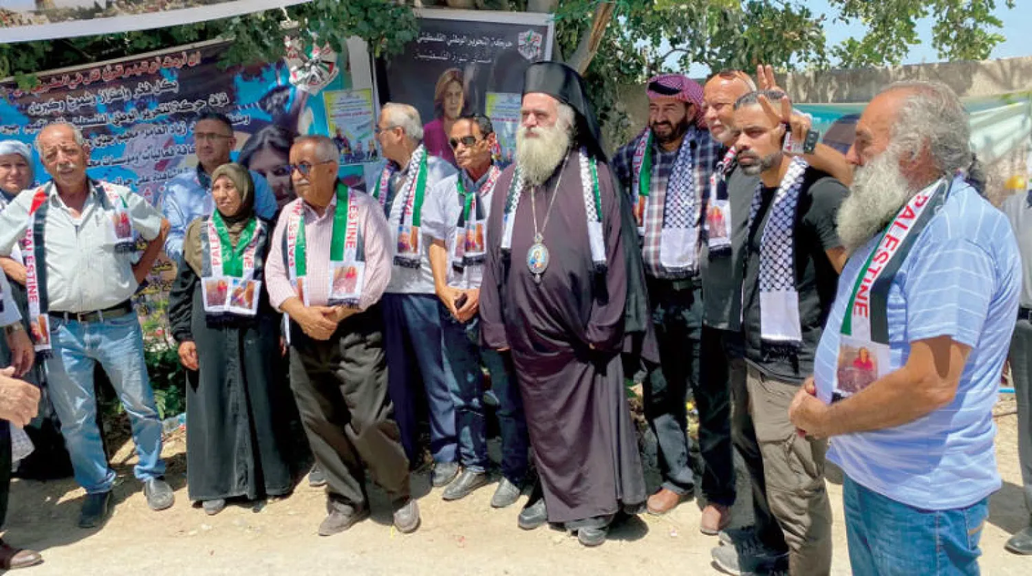 جانب من وفد {الـ48} في وقفة الدعم