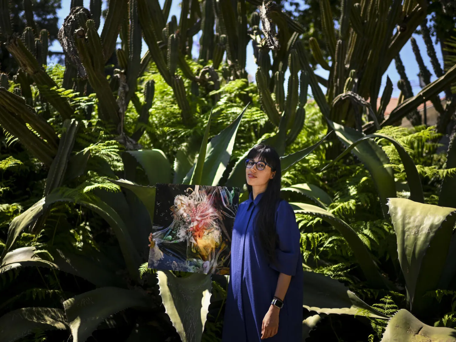 Sofia Crespo is part of the 'generative art' movement, in which humans create rules for computers which then use algorithms to generate new forms, ideas and patterns PATRICIA DE MELO MOREIRA AFP
