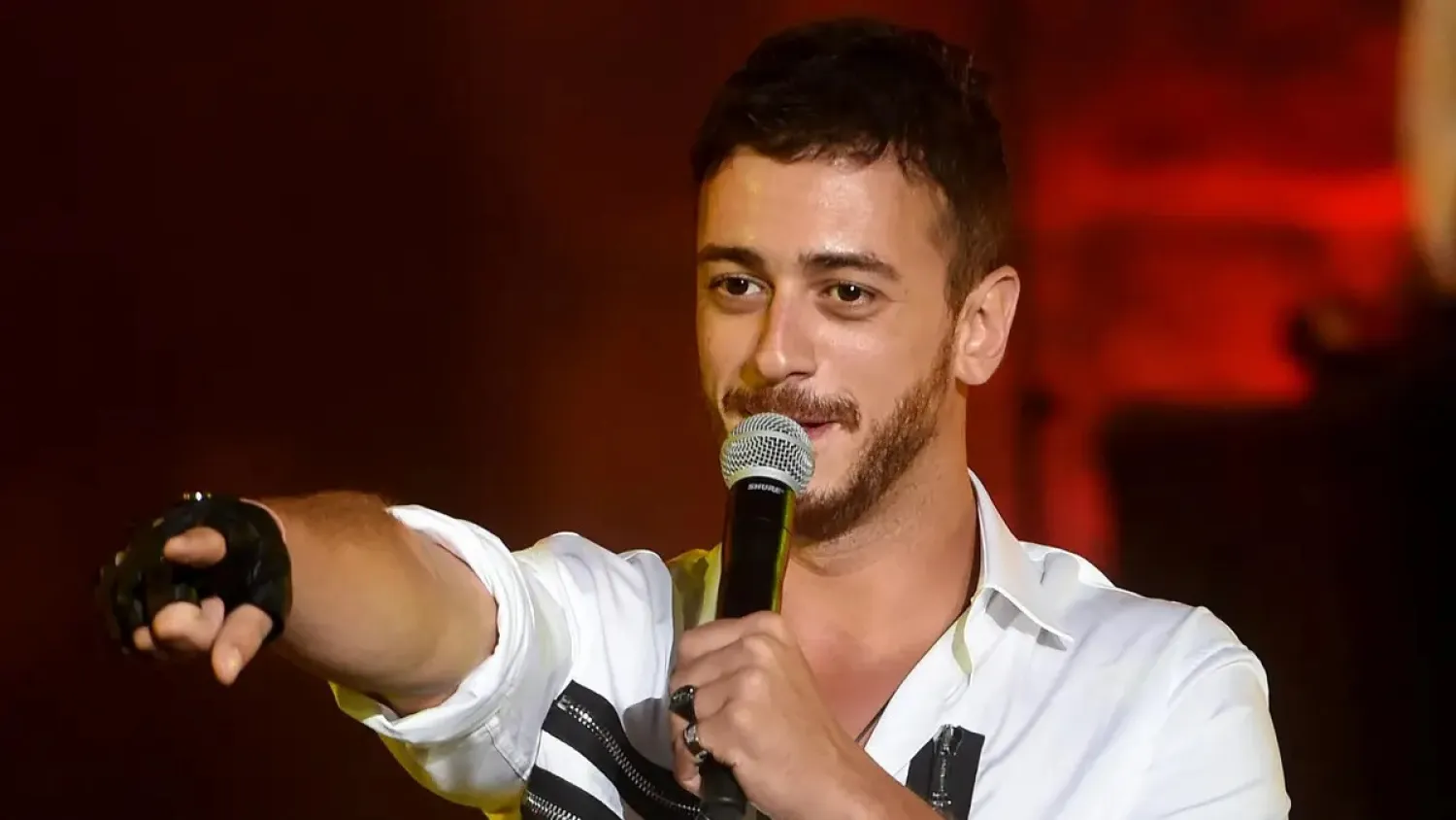 Morocco singer Saad Lamjarred performs at the International Carthage Festival at the Roman theater of Carthage near Tunis, on July 30, 2016. (AFP)